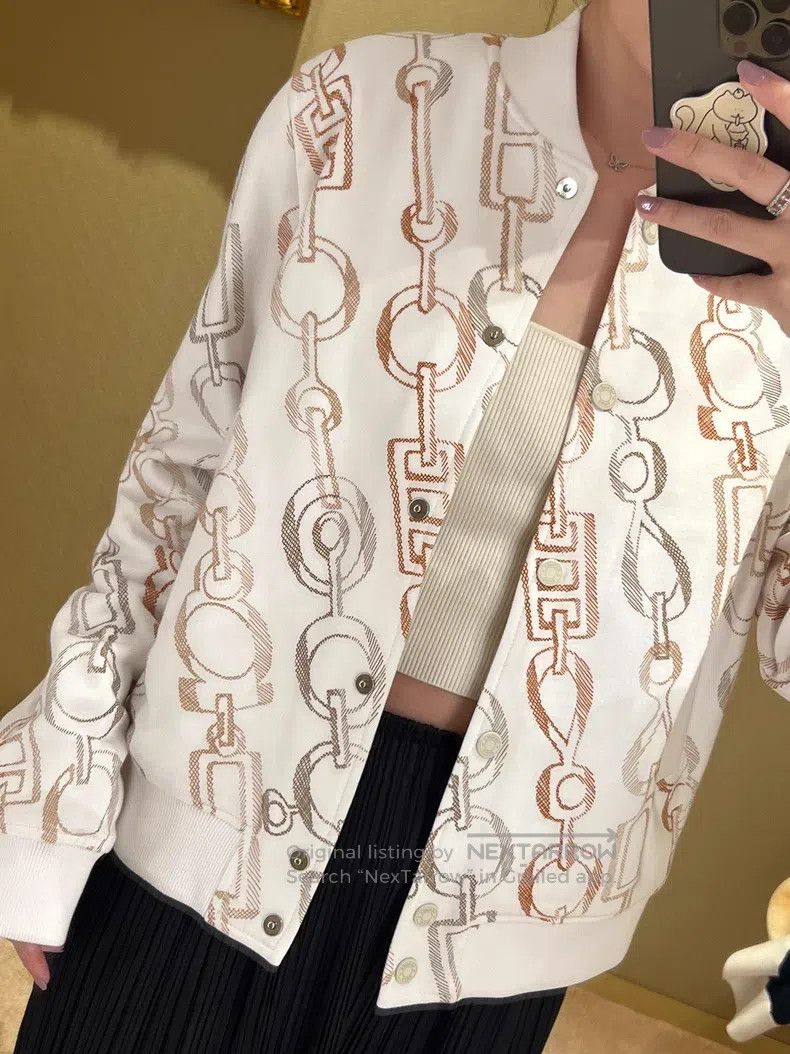 Hermes Hermes Swirling Melody baseball jacket Size XS / US 0-2 / IT 36-38 - 3 Thumbnail