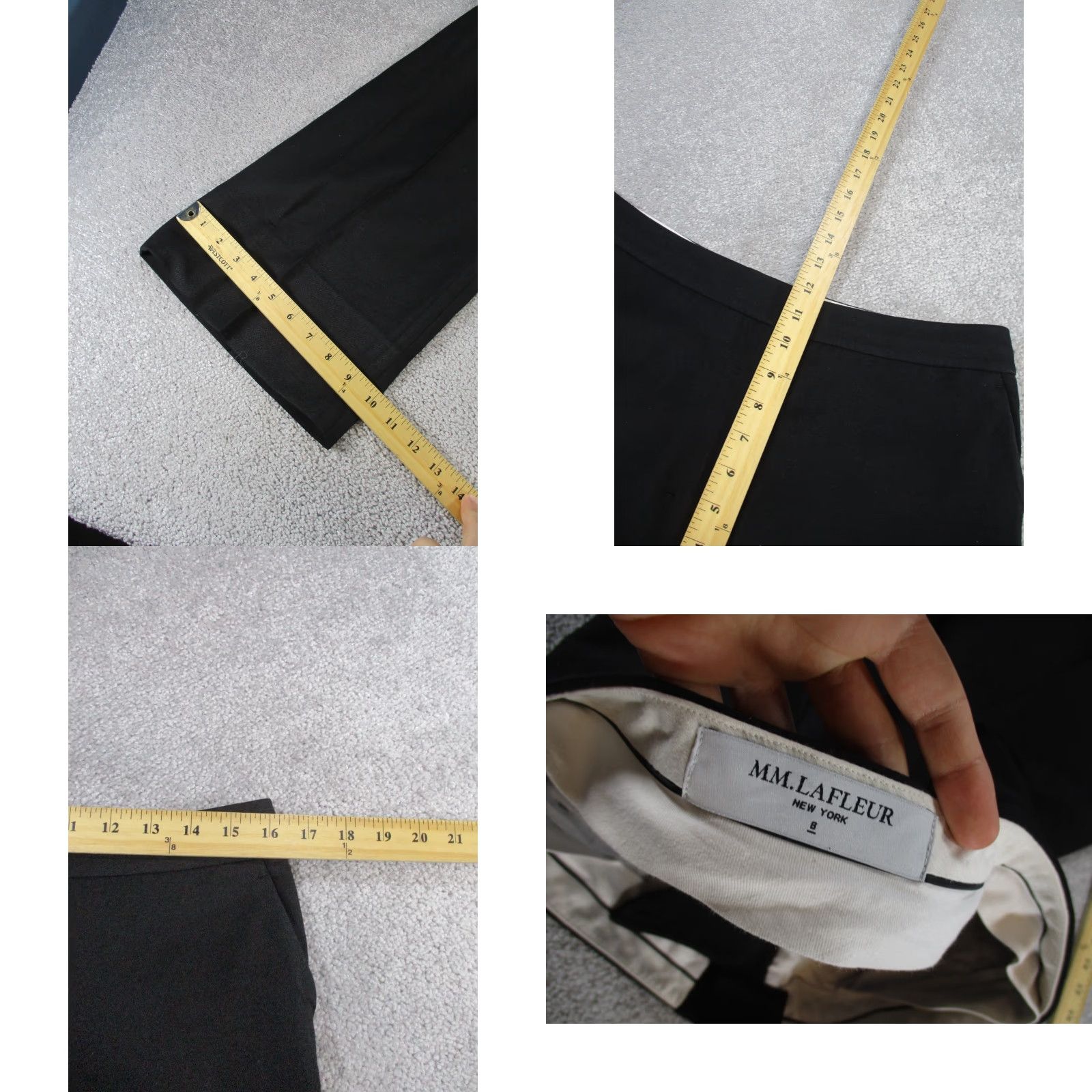 M.M.LaFleur MM.LaFleur Dress Pants Womens 8 Black Virgin Wool Blend Straight Leg Pilling Size 30" / US 8 / IT 44 - 8 Thumbnail