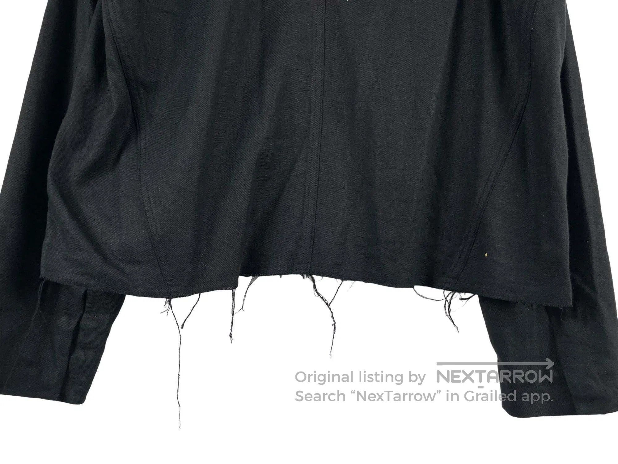 blackmerle Blackmerle Distressed Fringe Zip-Up Hooded Jacket Size US L / EU 52-54 / 3 - 5 Thumbnail