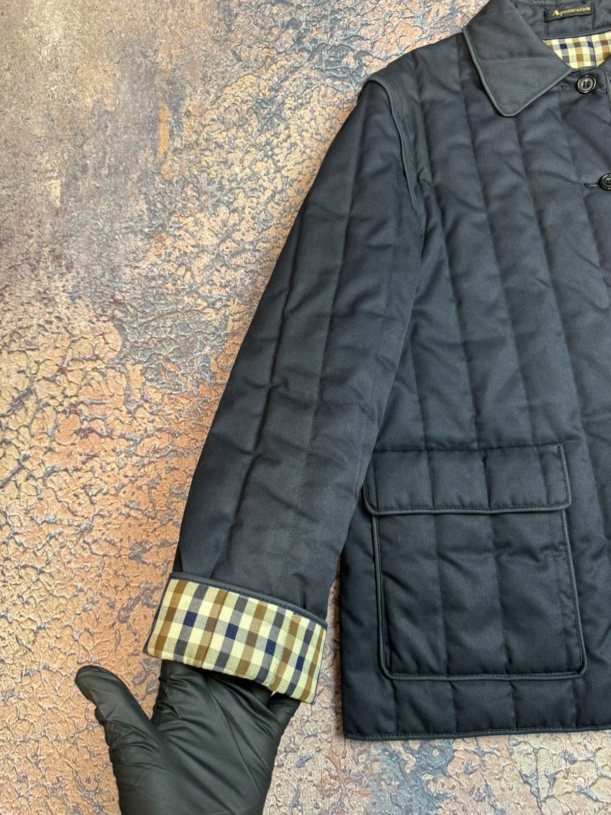 Aquascutum Vintage Aquascutum Checked Pattern Heavy Coat Vest Size L / US 10 / IT 46 - 3 Thumbnail