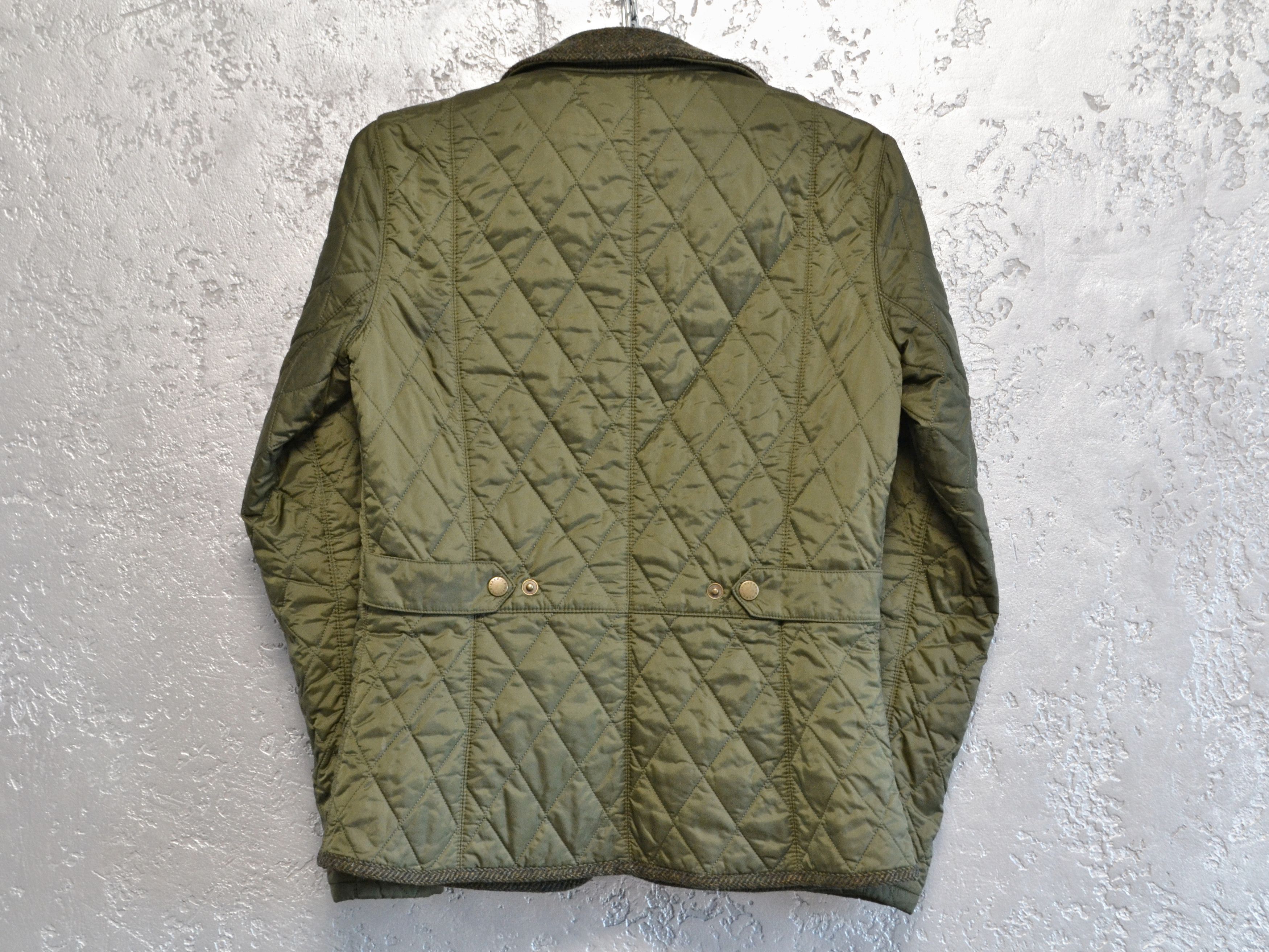Barbour BARBOUR Vintage Women’s Green Tweed Quilted Jacket Size S / US 4 / IT 40 - 4 Thumbnail