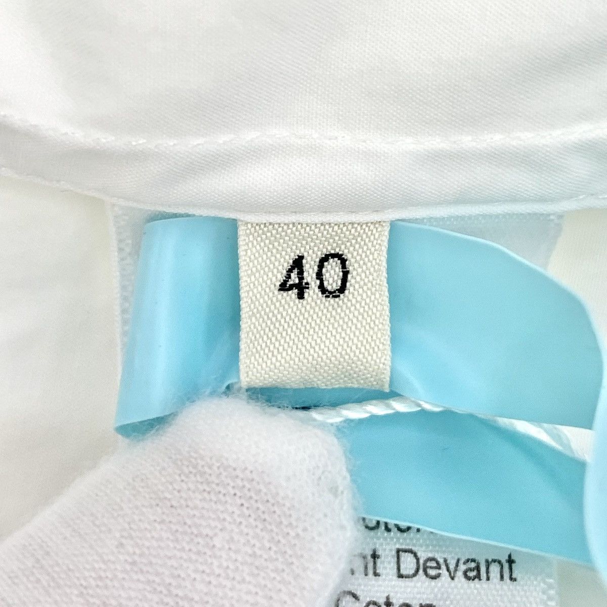 Celine Celine White Cotton Crew Neck Long Sleeve Shirt K26WX Size M / US 6-8 / IT 42-44 - 6 Thumbnail