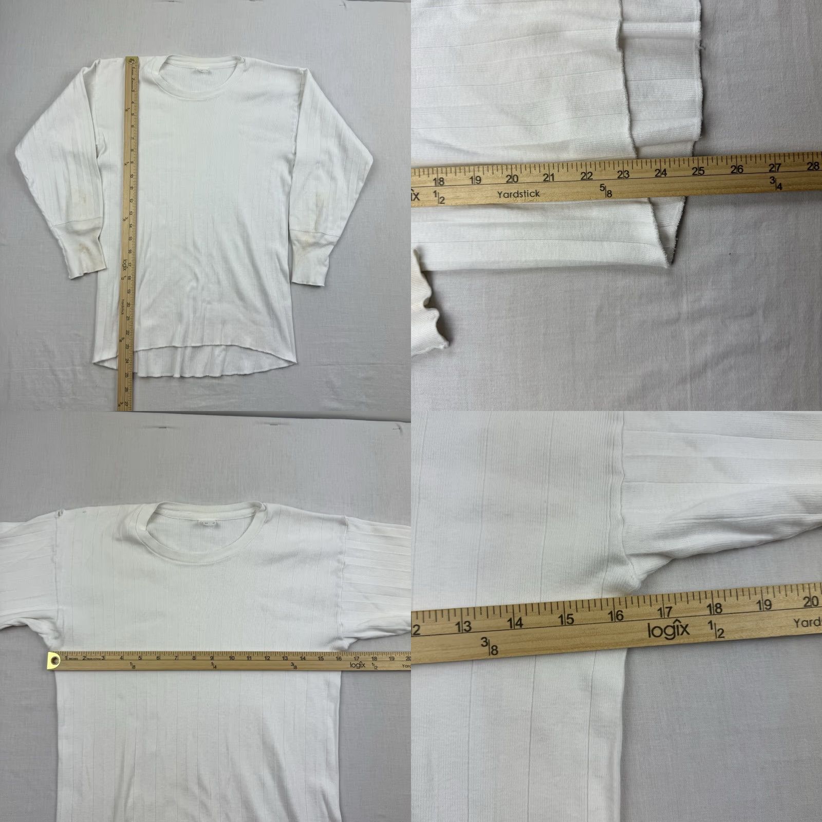 Vintage VINTAGE Long Sleeve Shirt Adult M White Grunge 60s 50s Rockabilly Tee Mens Size US M / EU 48-50 / 2 - 8 Thumbnail