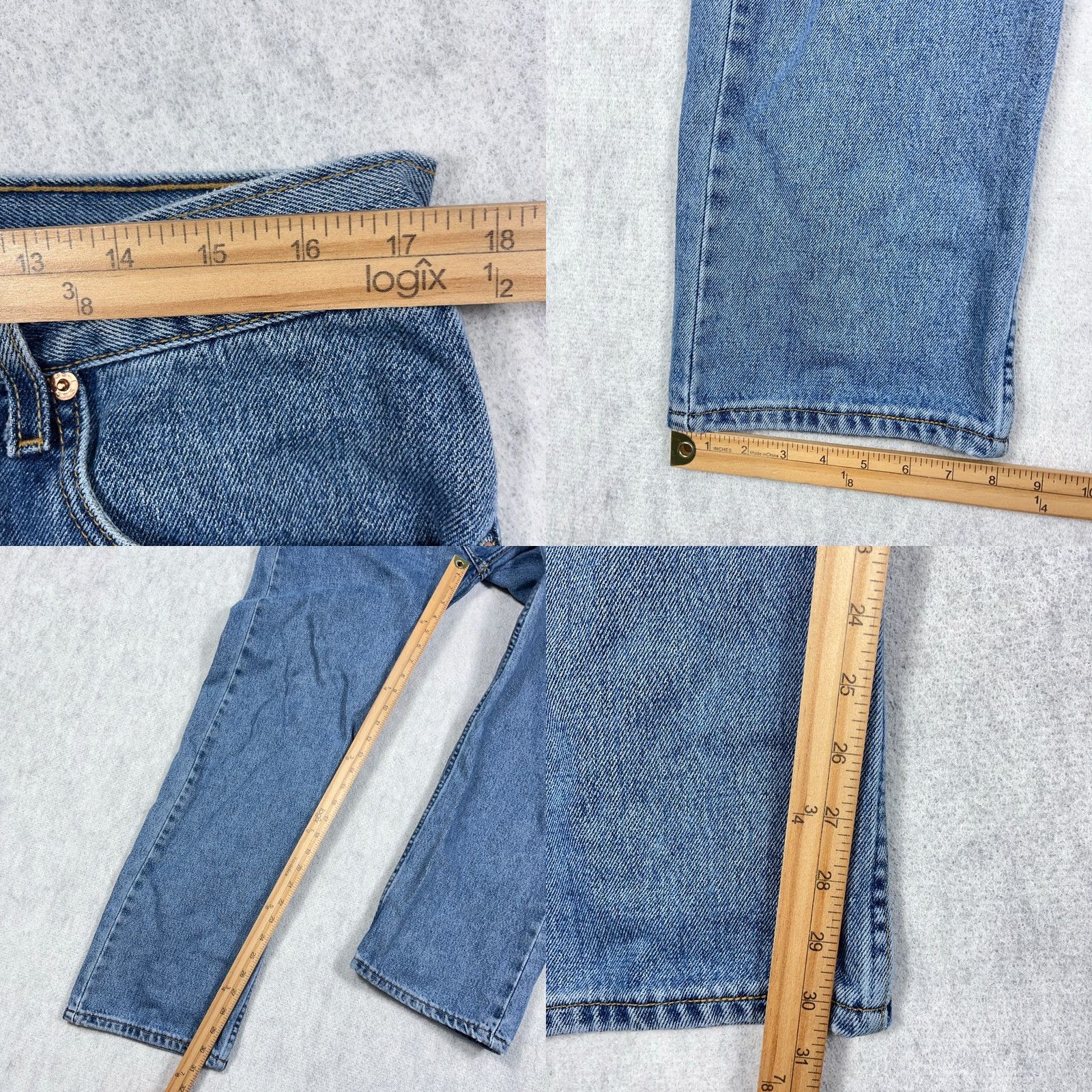 Levi's VINTAGE Levi's 505 Jeans Men 36x32 Straight Regular Medium Wash Blue Denim jeans 5-Pocket Mens 90s 2000s Size US 36 / EU 52 - 8 Thumbnail