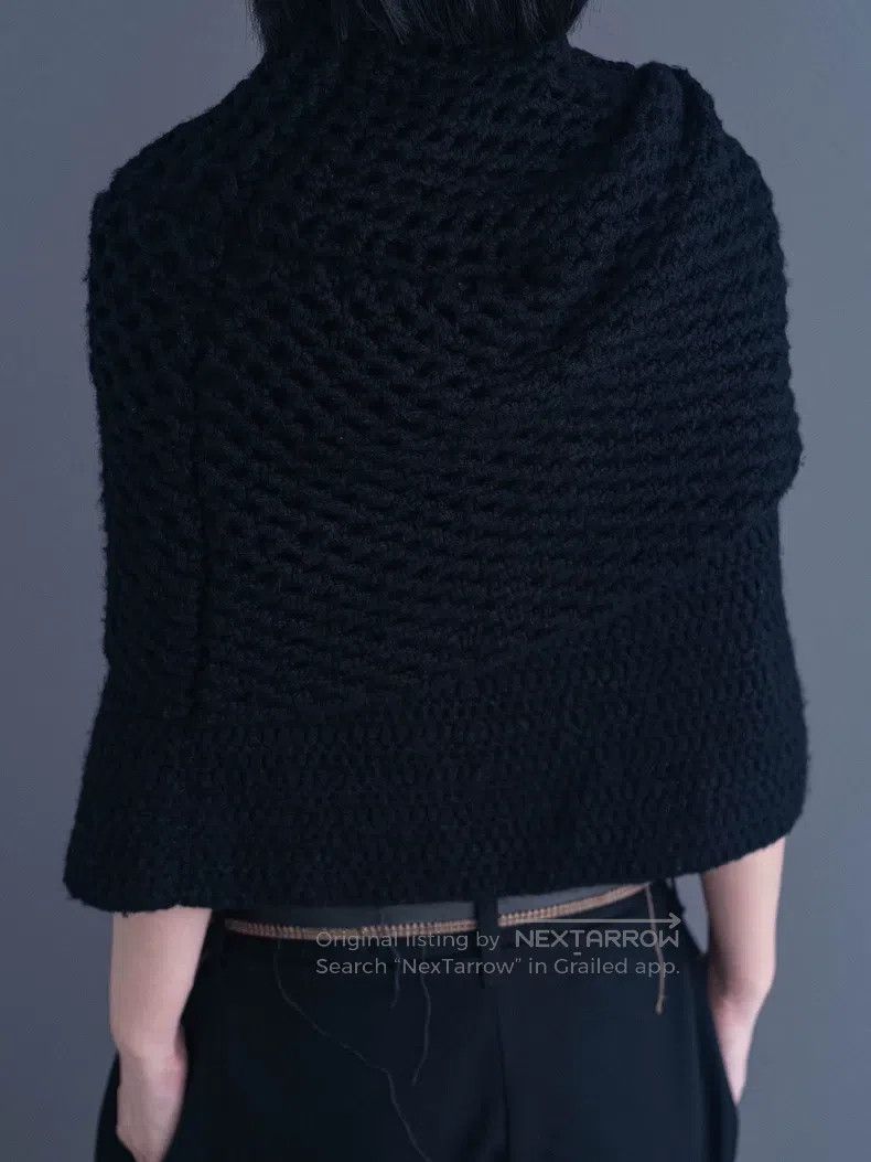 Junya Watanabe Junya Watanabe Black double-layered knitted cape Size XS / US 0-2 / IT 36-38 - 5 Thumbnail