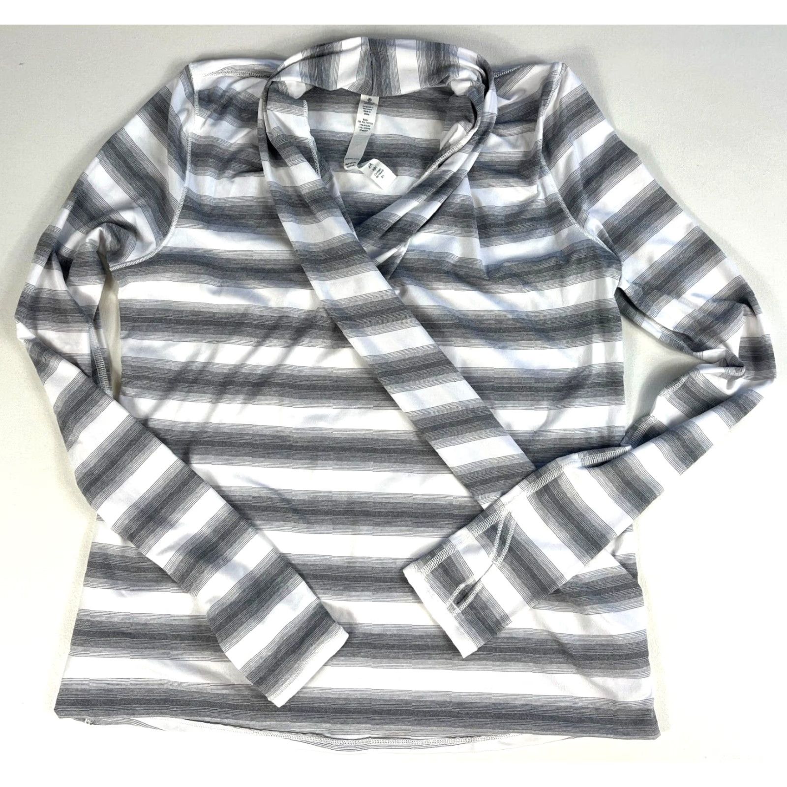 Lululemon Women's Lululemon Iconic Wrap Long Sleeve Striped Lightweight Sz 4 Size S / US 4 / IT 40 - 2 Thumbnail