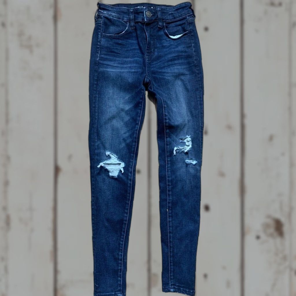 American Eagle Outfitters American Eagle hi-rise jegging jeans Regular 2 Women Blue Ankle Regular Color 2 Size 26" / US 2 / IT 38 - 1 Thumbnail