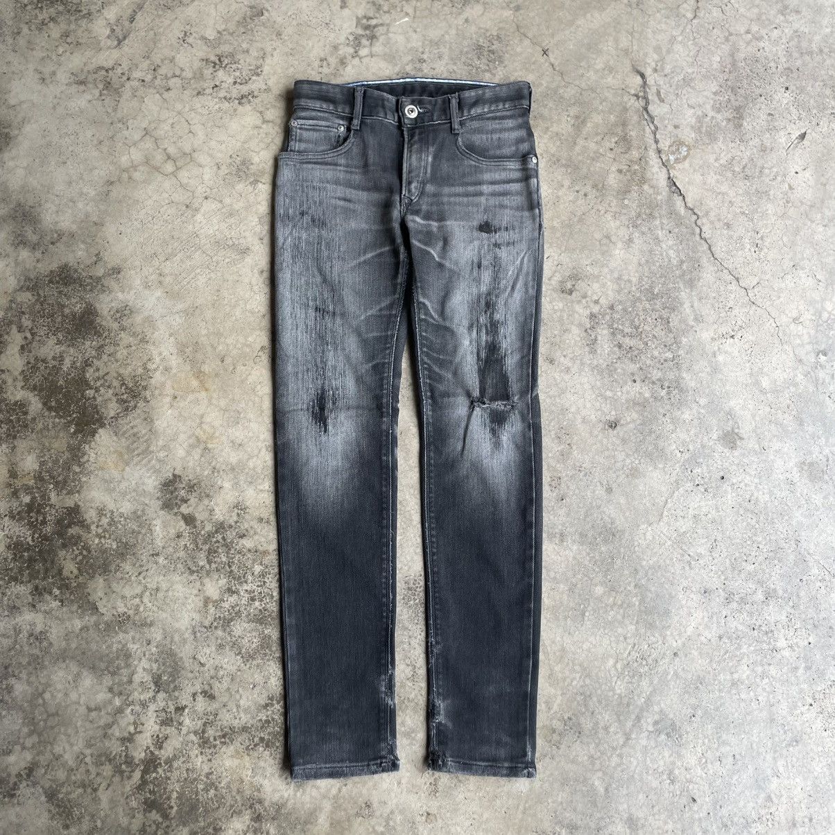 Edwin 🔥Vintage Edwin Washed Black Ripped Distress Skinny Jeans Size US 29 - 1 Thumbnail
