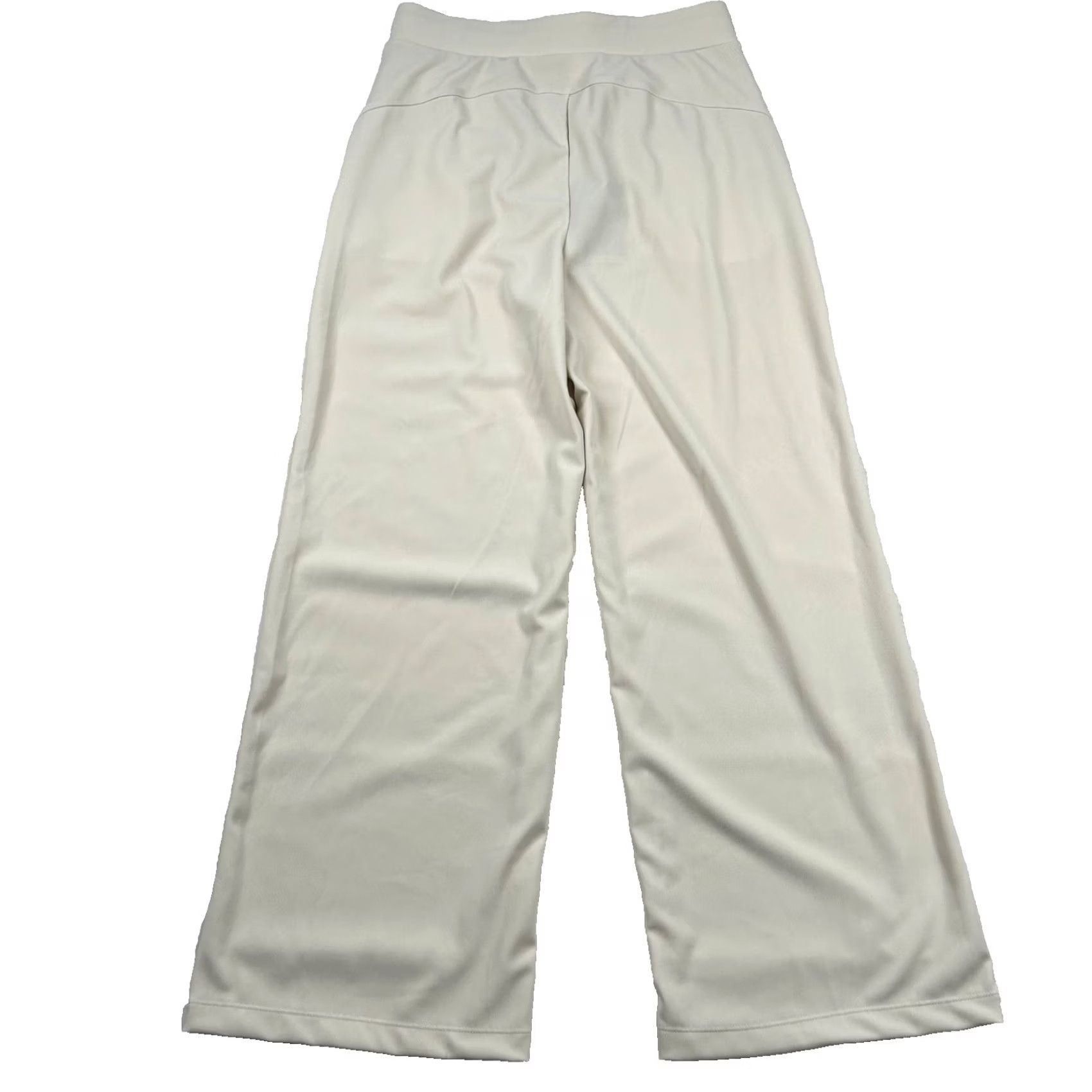 Vintage Halara Pants Womens M Reg Flex MicroWaffle Wide Leg Beacy Stretch Bone Textured Beige Polyester Spandex Size 32" / US 10 / IT 46 - 2 Thumbnail