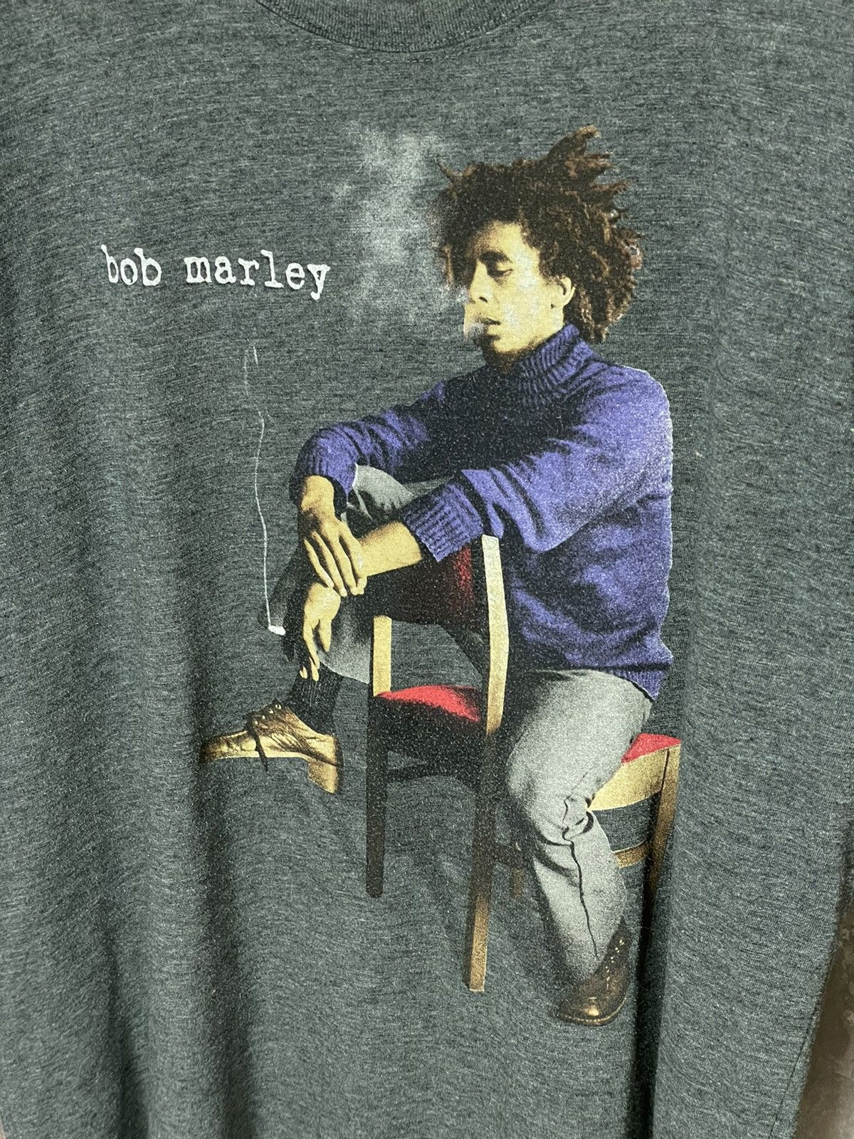 Band Tees × Bob Marley × Vintage Bob Marley Jamaica Collection Smoking T-Shirt Y2K Reggae Size US XL / EU 56 / 4 - 6 Thumbnail