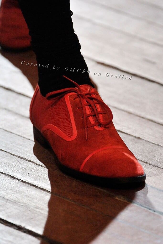 Rei Kawakubo Comme des Garçons Red Suede Runway Shoes Size US 7 / IT 37 - 2 Thumbnail