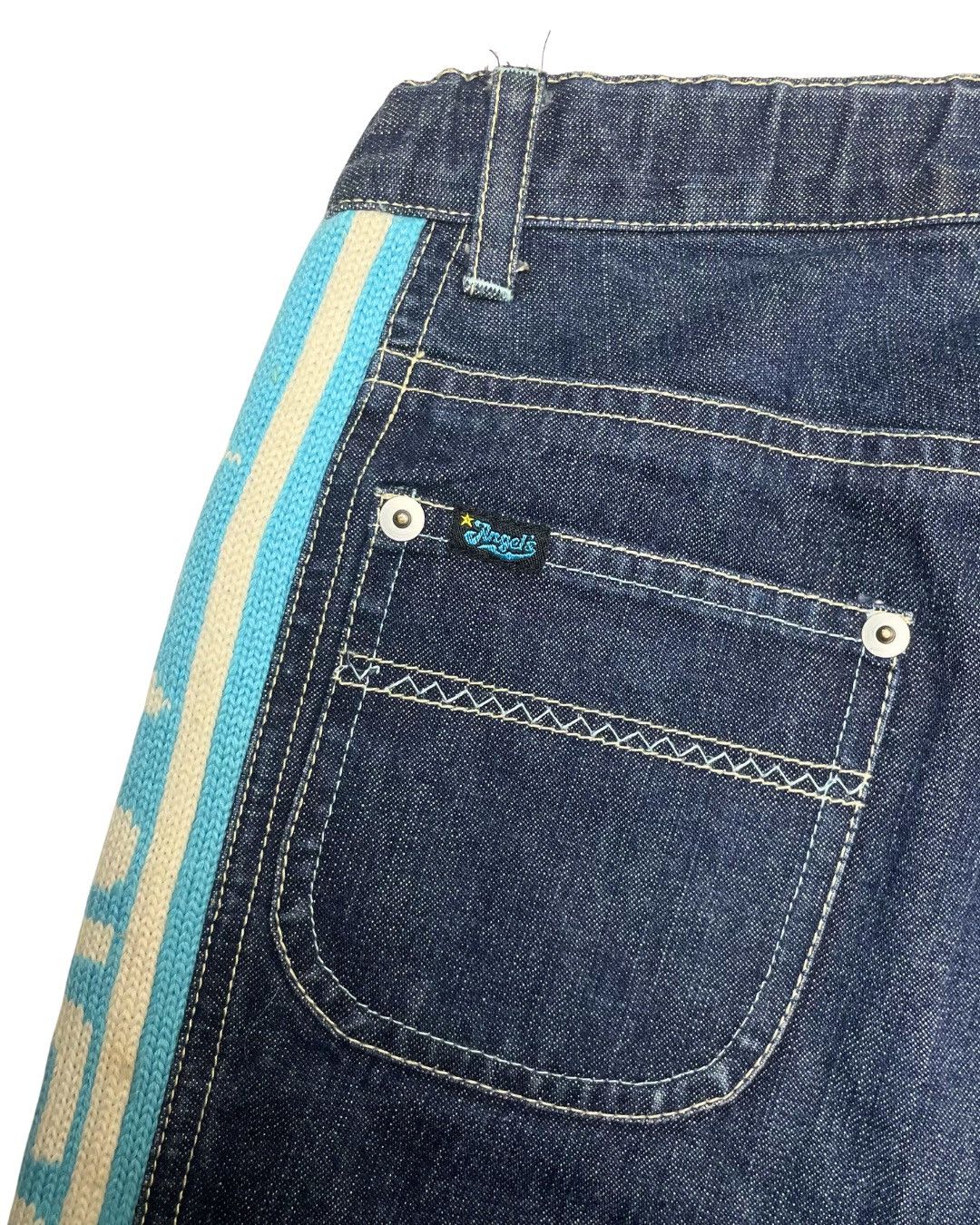 Angel Blue Angel Blue Archival Side-Stripe Logo Patch Flare Denim Size 26" / US 2 / IT 38 - 6 Thumbnail