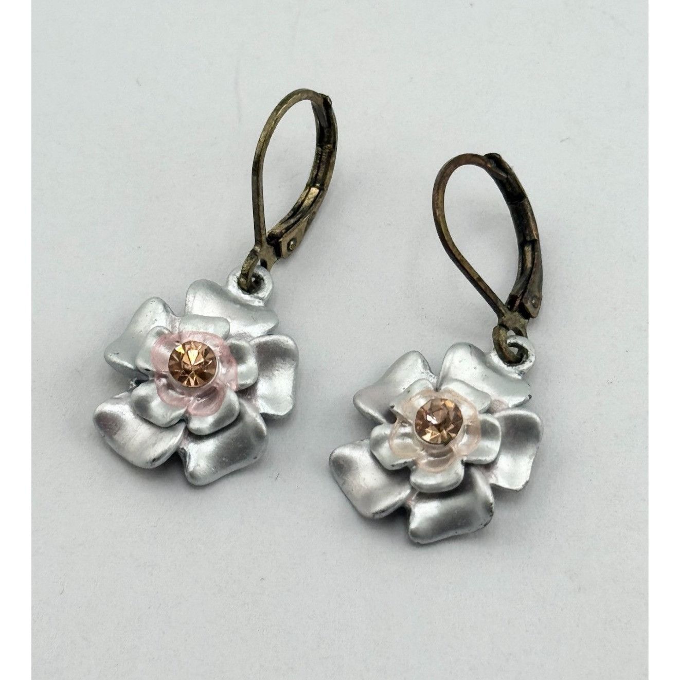 Vintage Vintage Joan rivers rhinestone flower earrings Size ONE SIZE - 1 Thumbnail