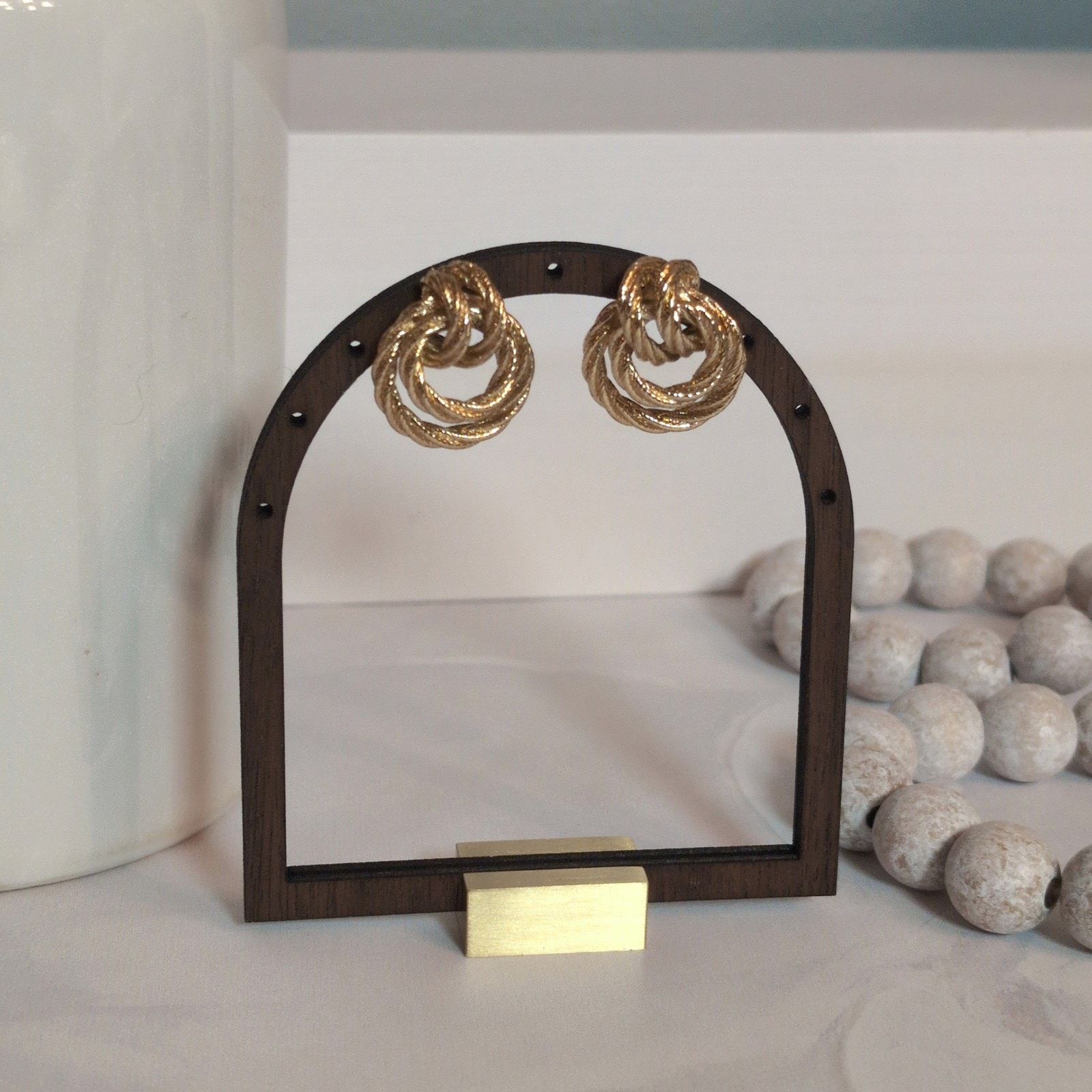 Other Elegant VTG 1980s Gold-Tone Braided Knot Pierced Earrings Size ONE SIZE - 1 Thumbnail