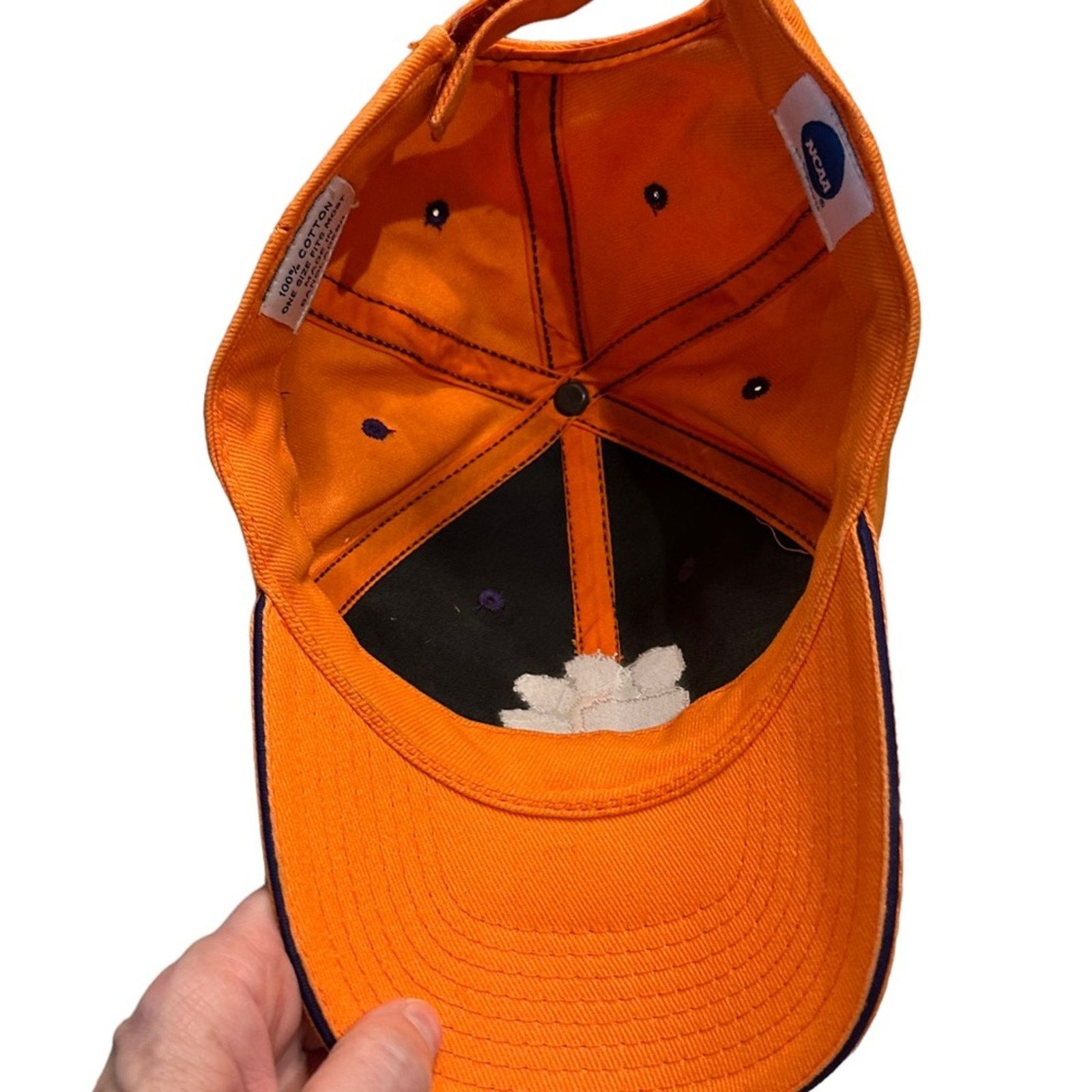 NCAA Clemson Tigers Orange Embroidered Logos NCAA Hat/Cap Size ONE SIZE - 5 Thumbnail