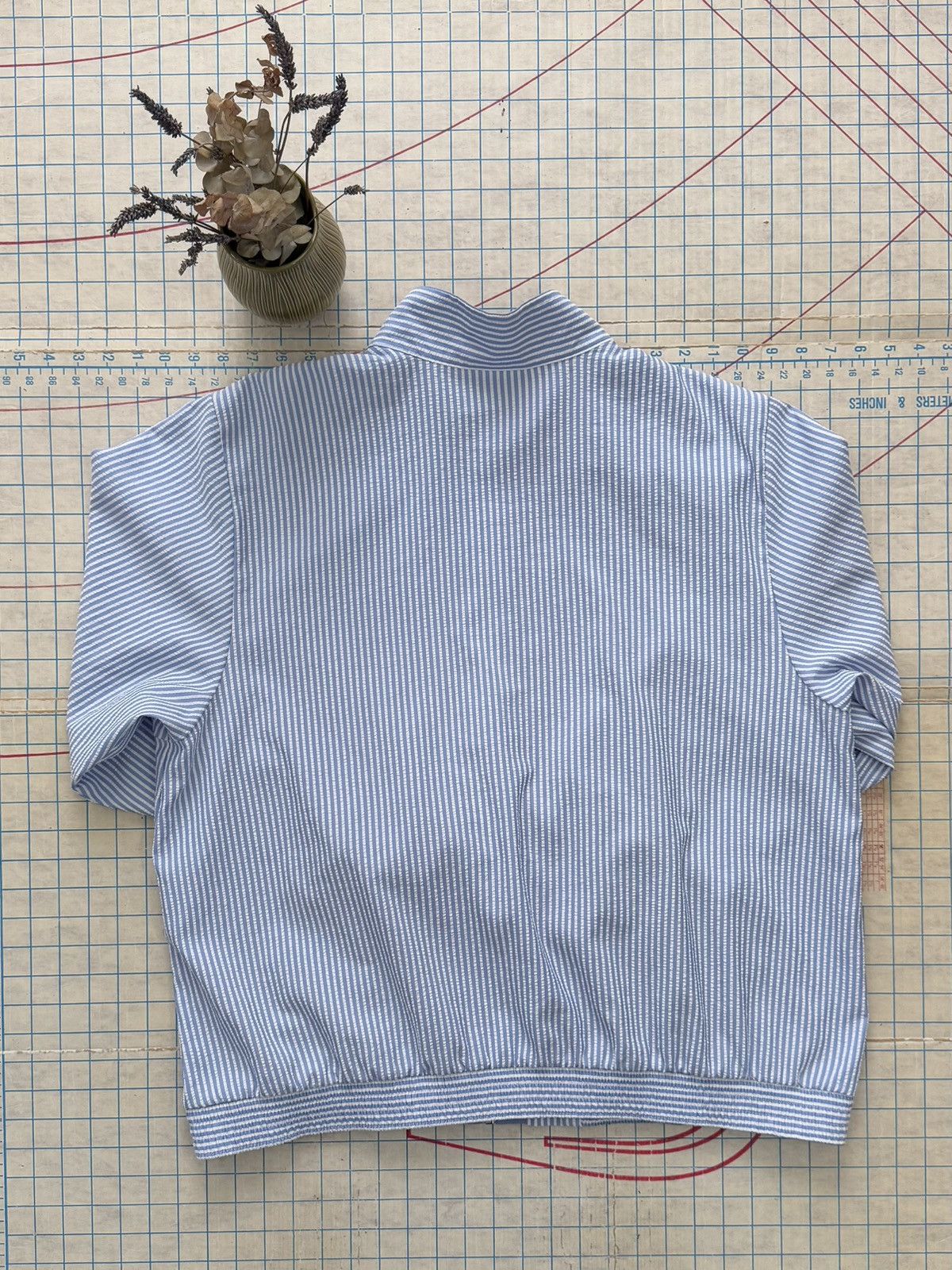 Other × Vintage Vintage Alfred Dunner Seersucker Full Zip Jacket Women’s 18 Size XL / US 12-14 / IT 48-50 - 8 Thumbnail