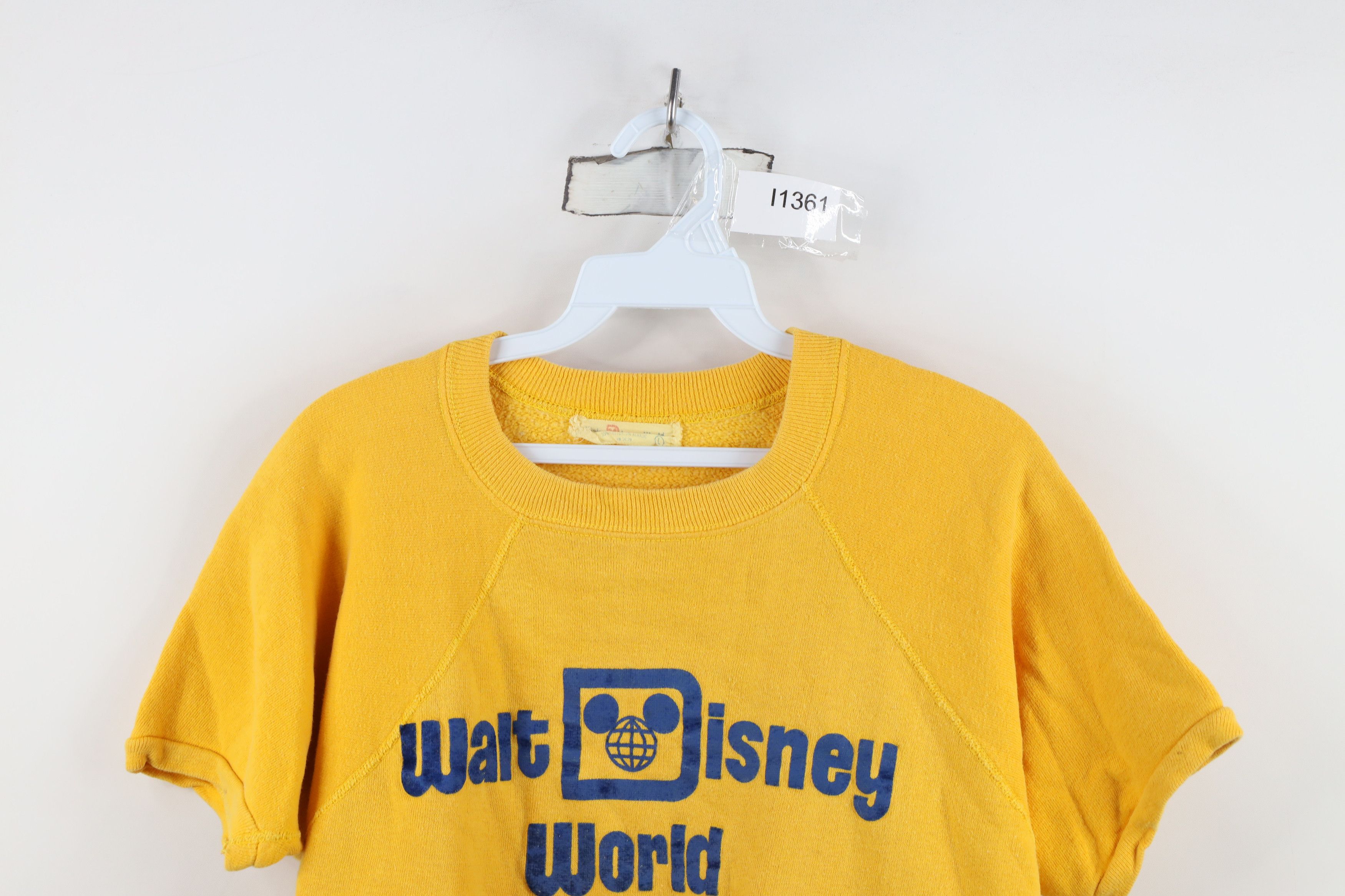 Disney Vintage 70s Walt Disney World Short Sleeve Sweatshirt USA Size L / US 10 / IT 46 - 2 Thumbnail