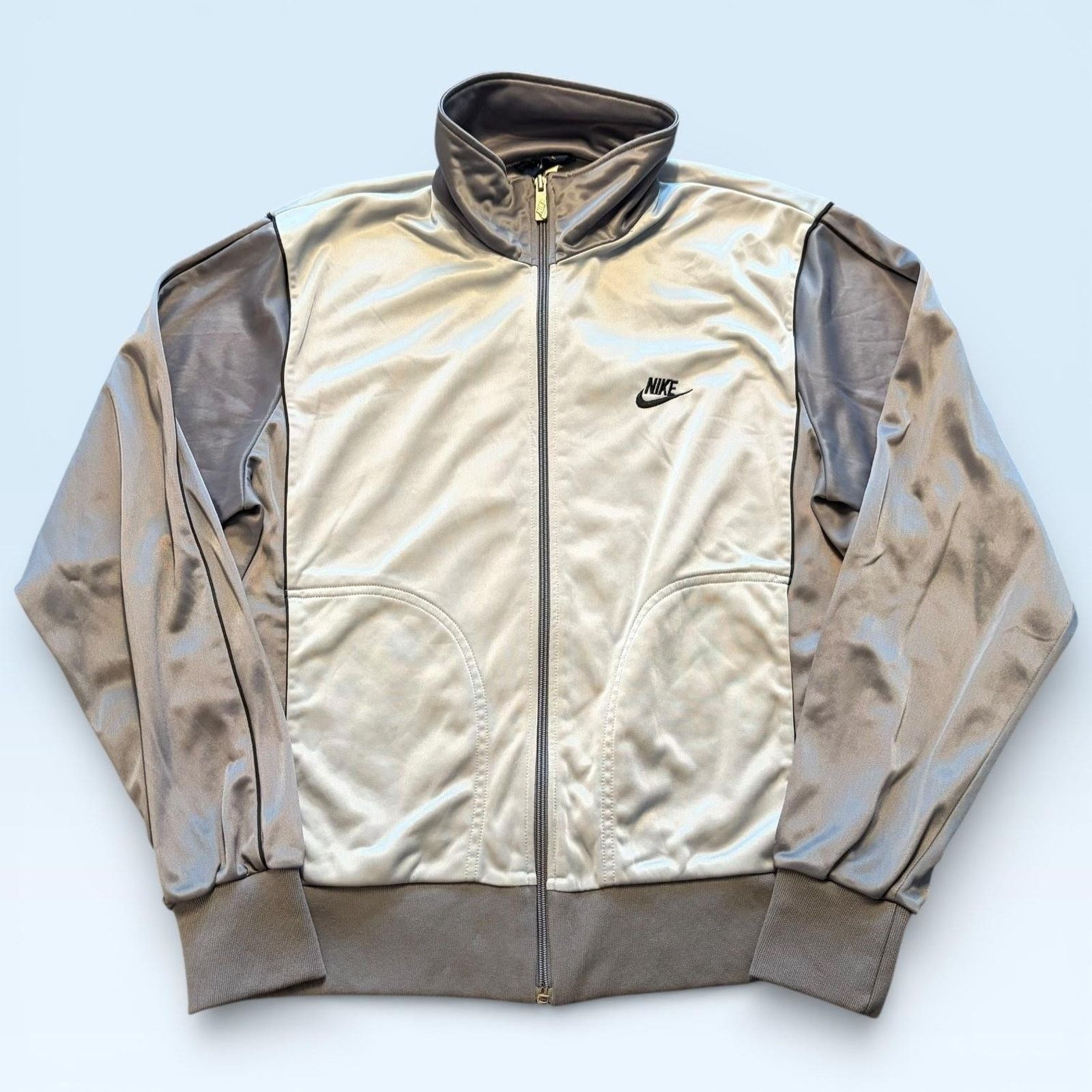 Nike Vtg Nike Track Jacket Mens L Full Zip Made Japan 80s Size US L / EU 52-54 / 3 - 1 Thumbnail