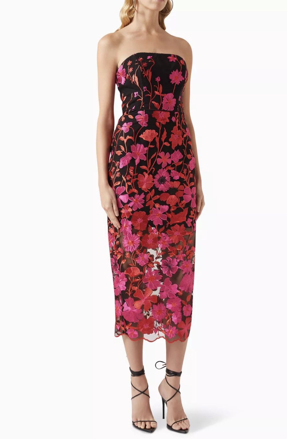 MILLY Milly Floral-Embroidered Midi Dress size 2 Size XS / US 0-2 / IT 36-38 - 6 Thumbnail