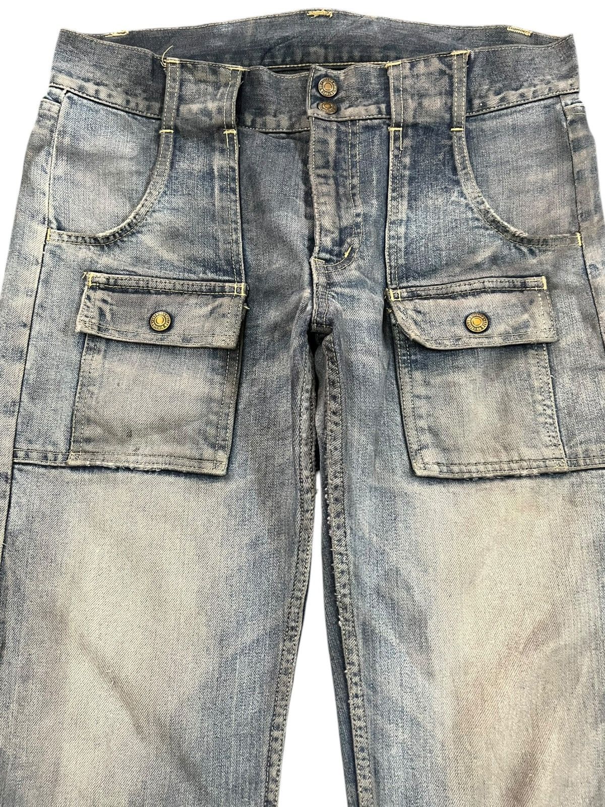 If Six Was Nine × Le Grande Bleu (L.G.B.) × Yasuyuki Ishii Vintage Go-West Military /Workers Bush Pants Denim Size US 33 - 2 Thumbnail