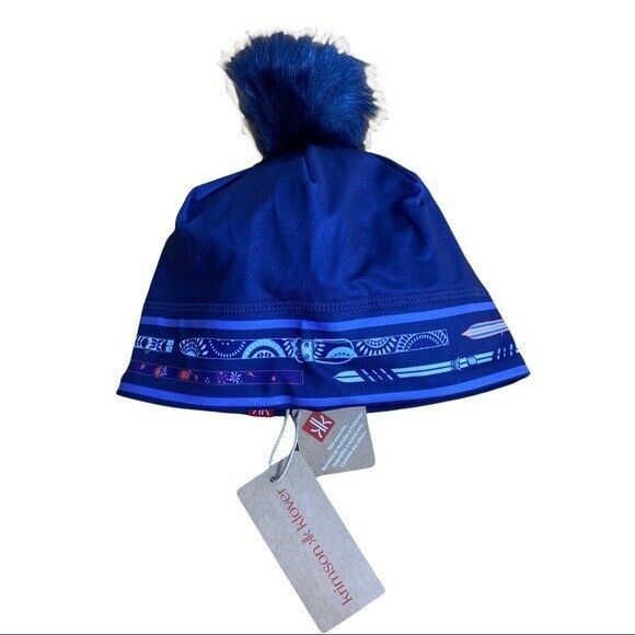 Designer Krimson Klover Blue Pompom Beanie HAT Apres Ski removable Po Size ONE SIZE - 10 Thumbnail