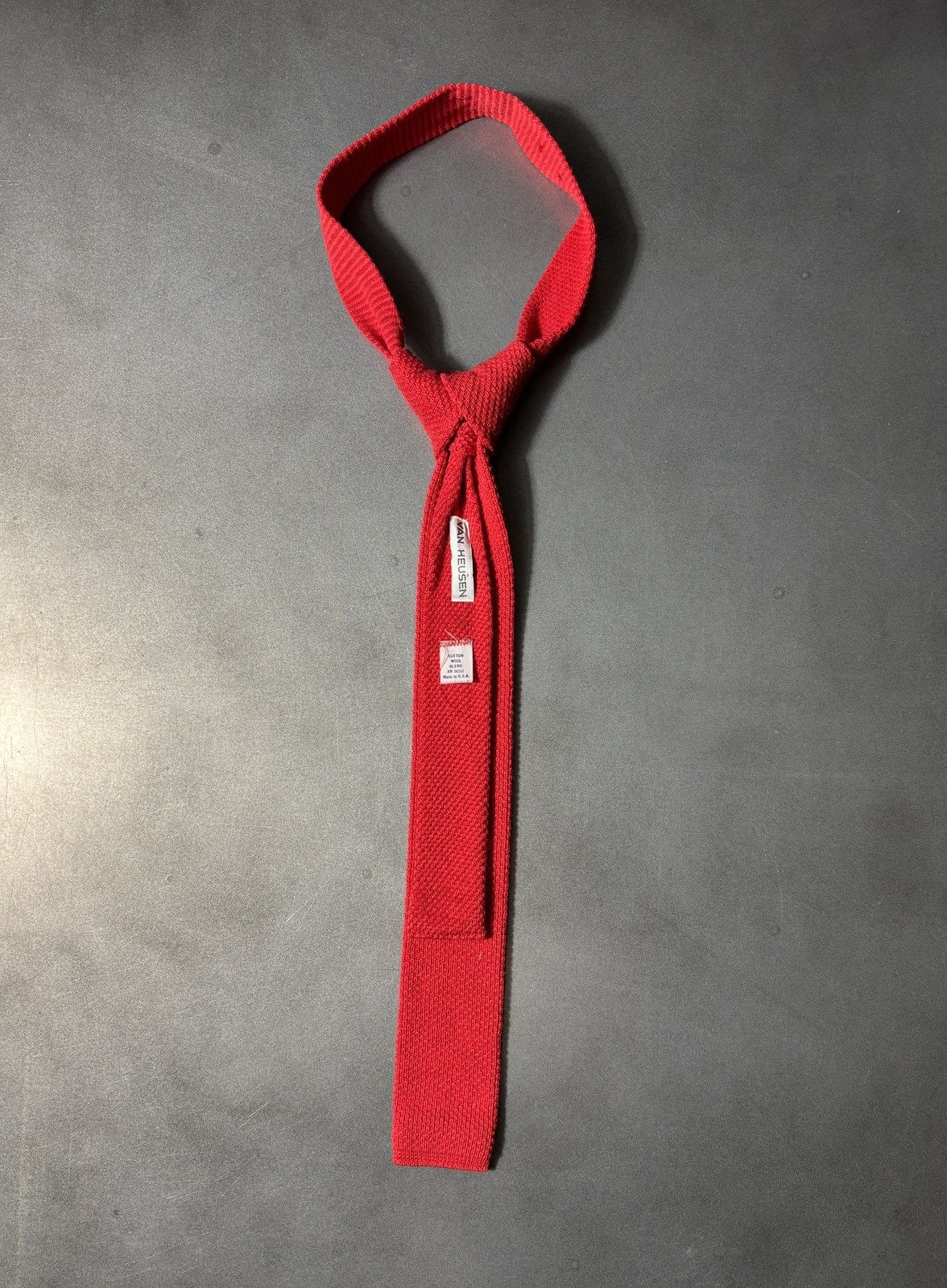 Van Heusen Vintage Knit Tie Vintage Van Heusen Necktie USA Pre-Tied Size ONE SIZE - 2 Thumbnail