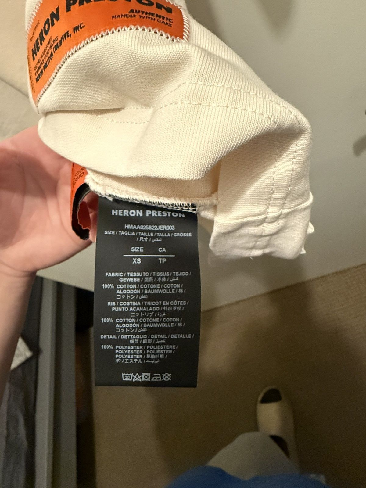 Heron Preston Herron Preston Off-White Cotton T-Shirt Size US XS / EU 42 / 0 - 6 Thumbnail
