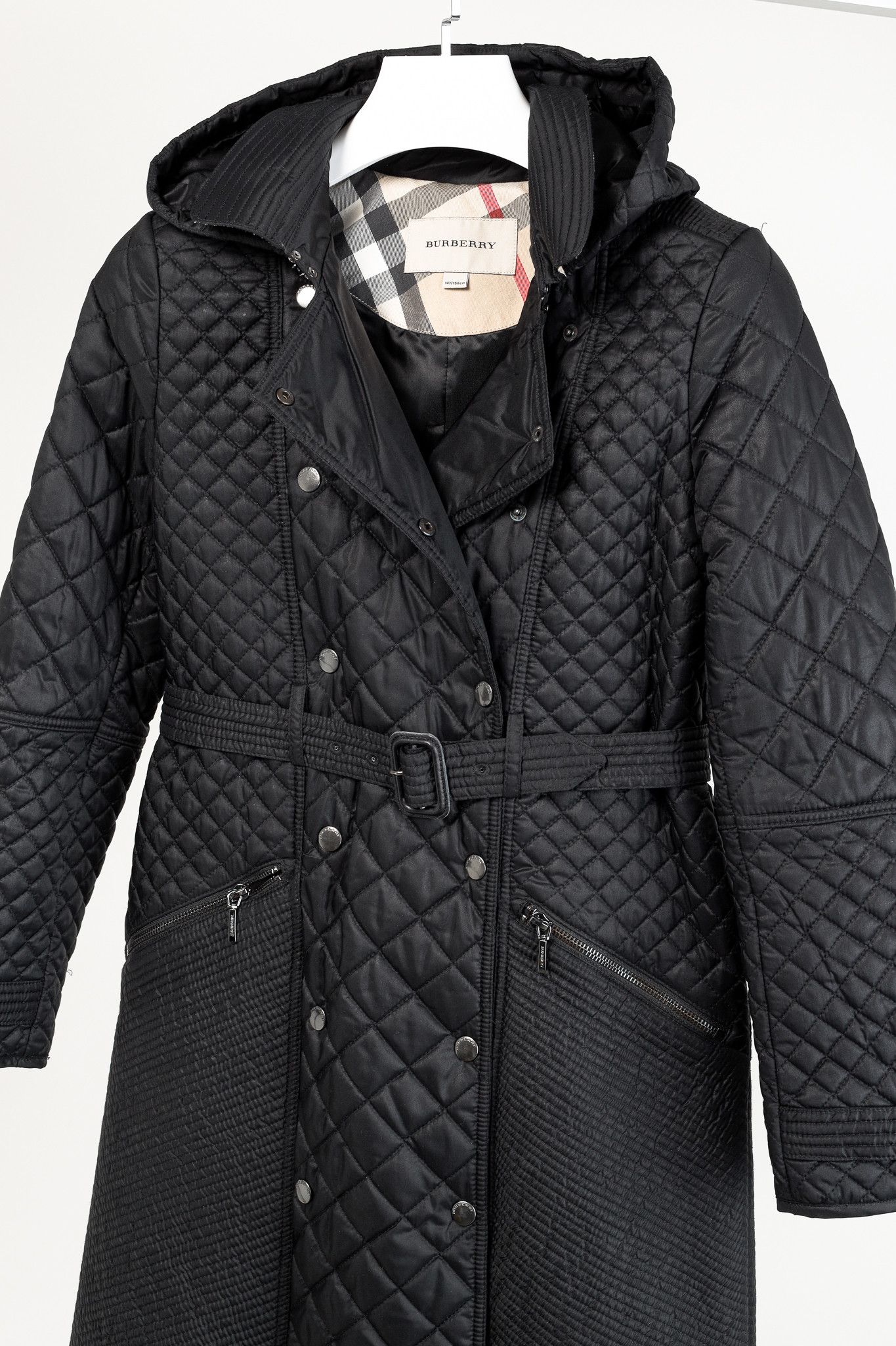 Burberry Burberry Black Quilted Insulated Trench Coat Size XS / US 0-2 / IT 36-38 - 3 Thumbnail