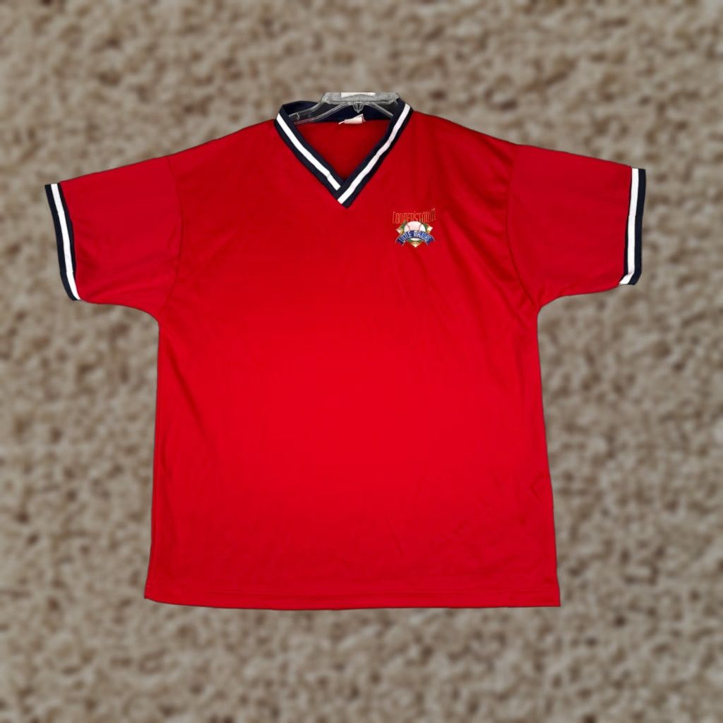 Cooperstown Dreams Park Shirt Adult Large Red V-Neck Little Majors #2 Baseball