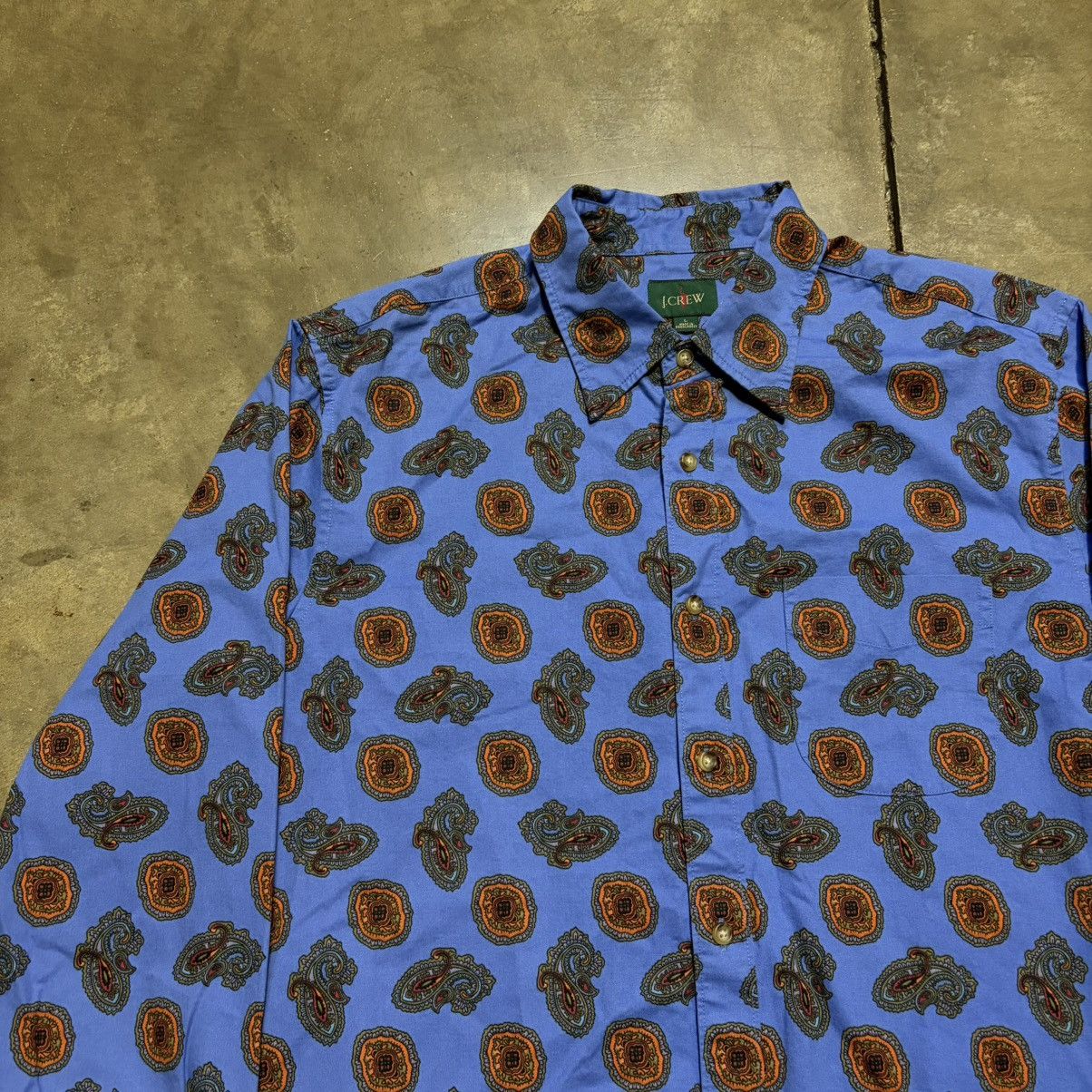 J.Crew Vintage J Crew Button Up Shirt Paisley Bandana Preppy 90s Size US L / EU 52-54 / 3 - 3 Thumbnail