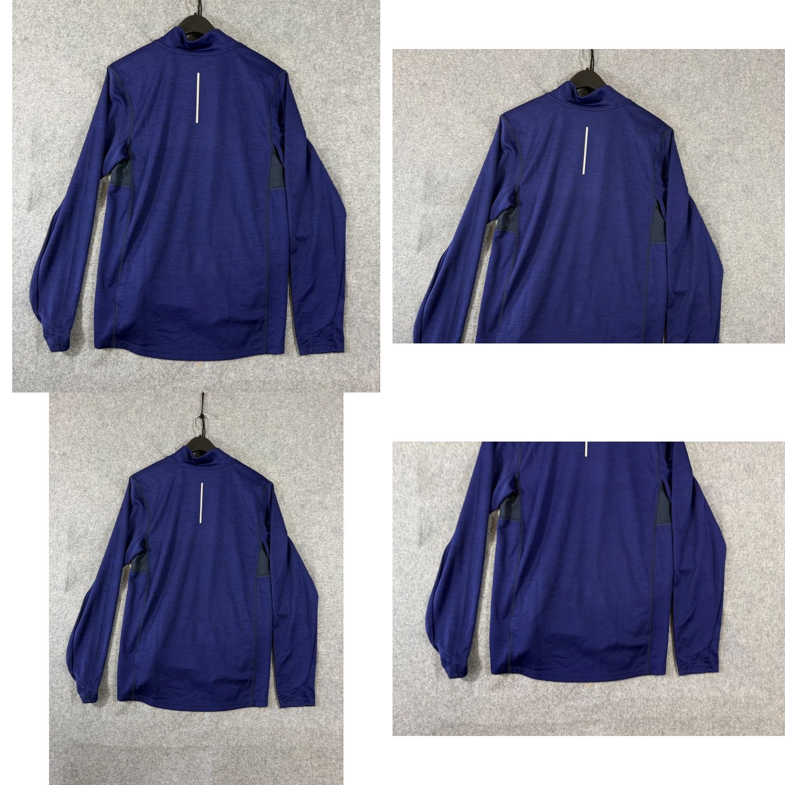 Nike Nike Dri-Fit Running T-Shirt Mens S Blue 1/4 Zip Pullover Mock Neck Activewear Size US S / EU 44-46 / 1 - 8 Thumbnail