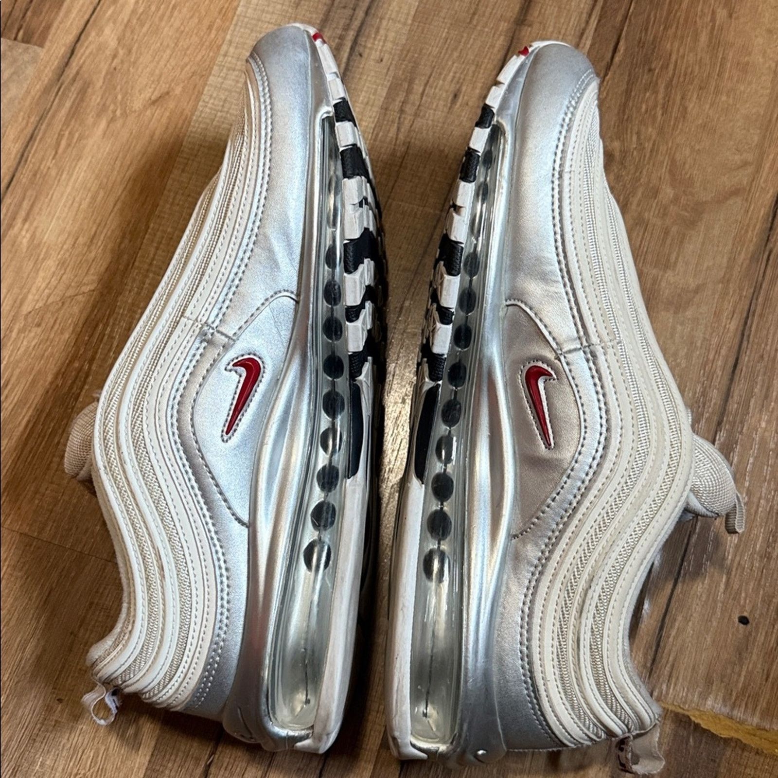 Nike Nike Air Max 97 QS B-Sides White Silver Size US 10.5 / EU 43-44 - 7 Thumbnail