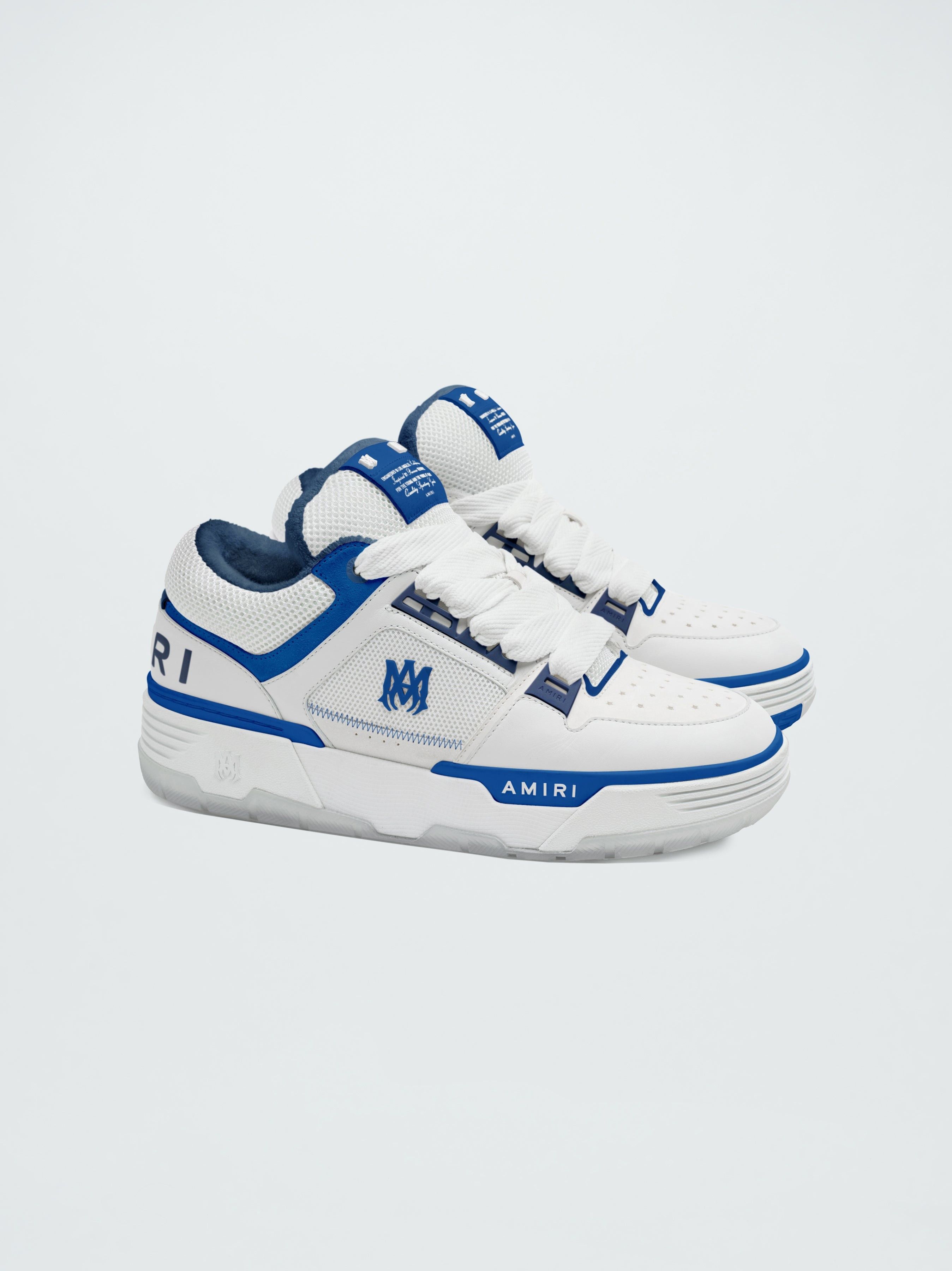 Amiri o1s1wg110325 MA-1 Low-Top Sneakers in White/Blue Size US 12 / EU 45 - 2 Thumbnail