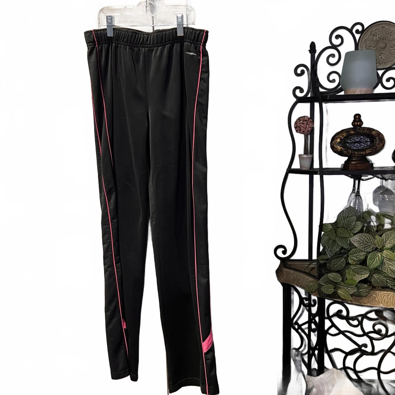 Unknown London Women's Black Activewear Pants with Pink Trim Size ONE SIZE - 4 Thumbnail