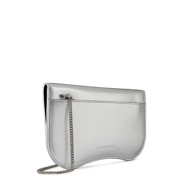 Alexander McQueen o1g2r1mq0824 Size: OS / Seal Phone Pouch in Light Silver Size ONE SIZE - 2 Thumbnail