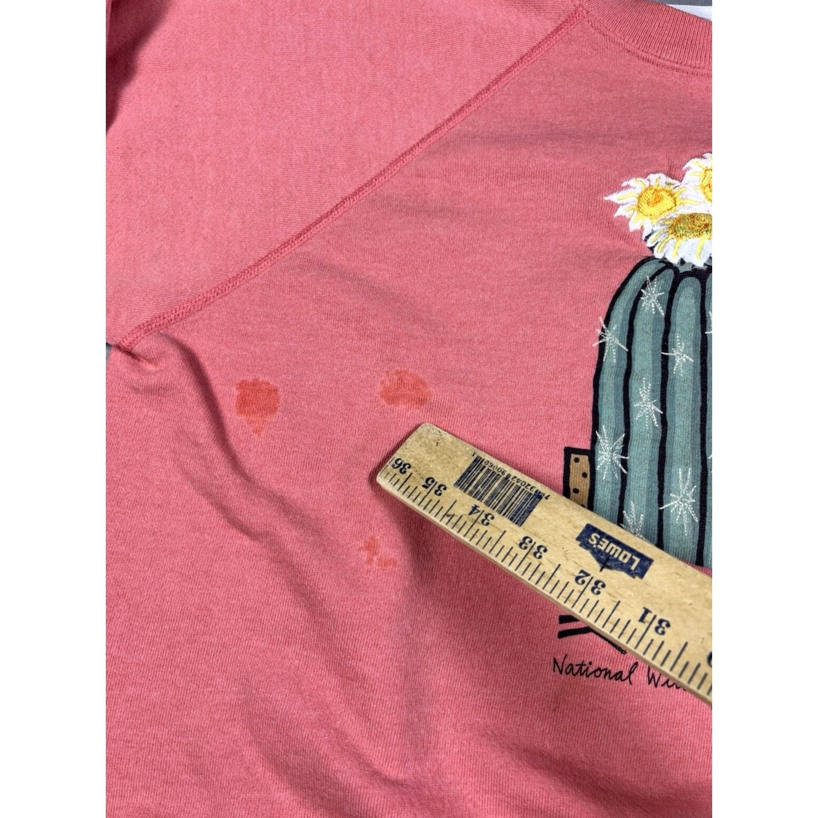 Vintage VINTAGE Cactus Sweatshirt Pink Womens XL Crew Neck Long Sleeve Hoodie Size XL / US 12-14 / IT 48-50 - 4 Thumbnail