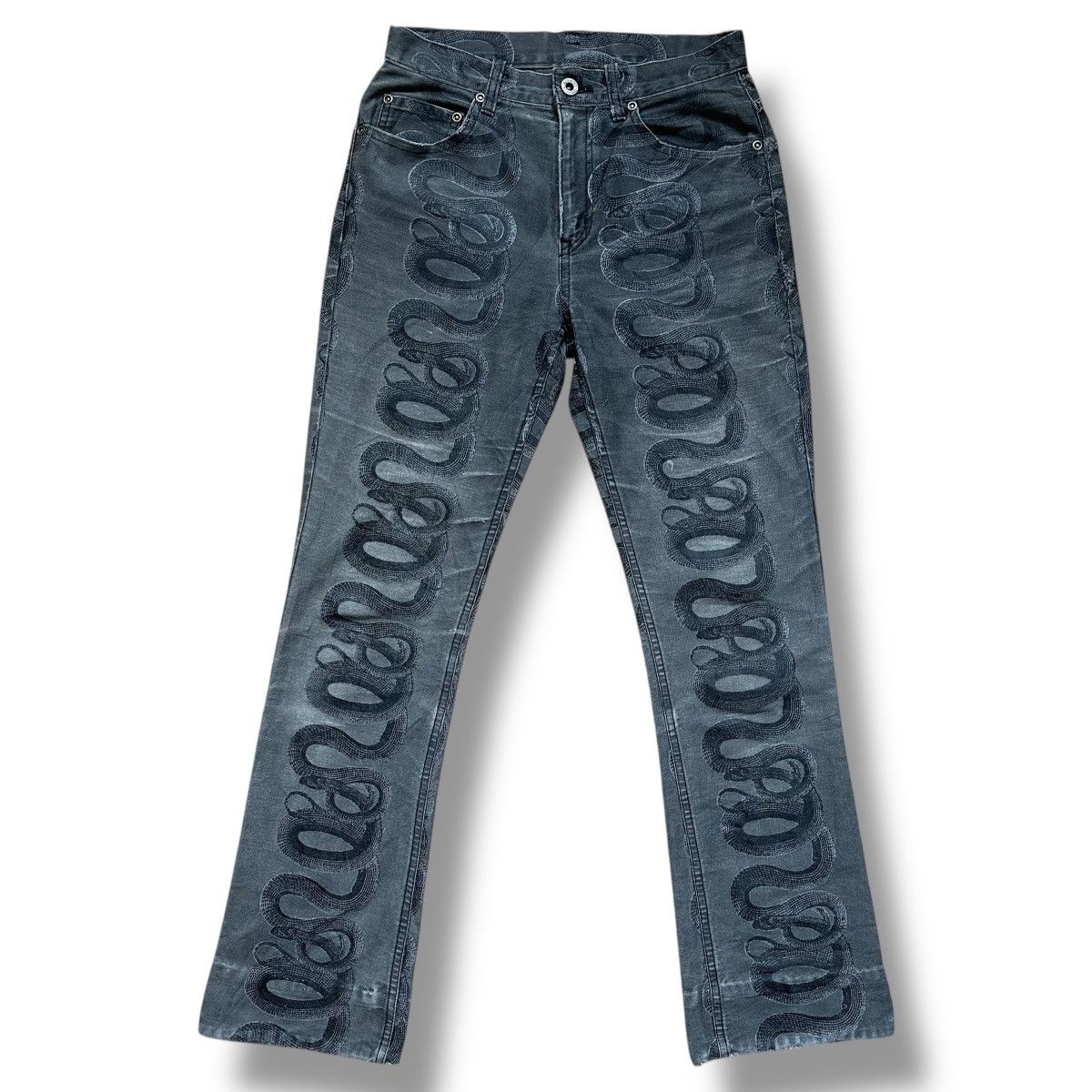 Hysteric Glamour Hysteric Glamour Snake Print Bootcut Pants Size US 26 / EU 42 - 1 Thumbnail
