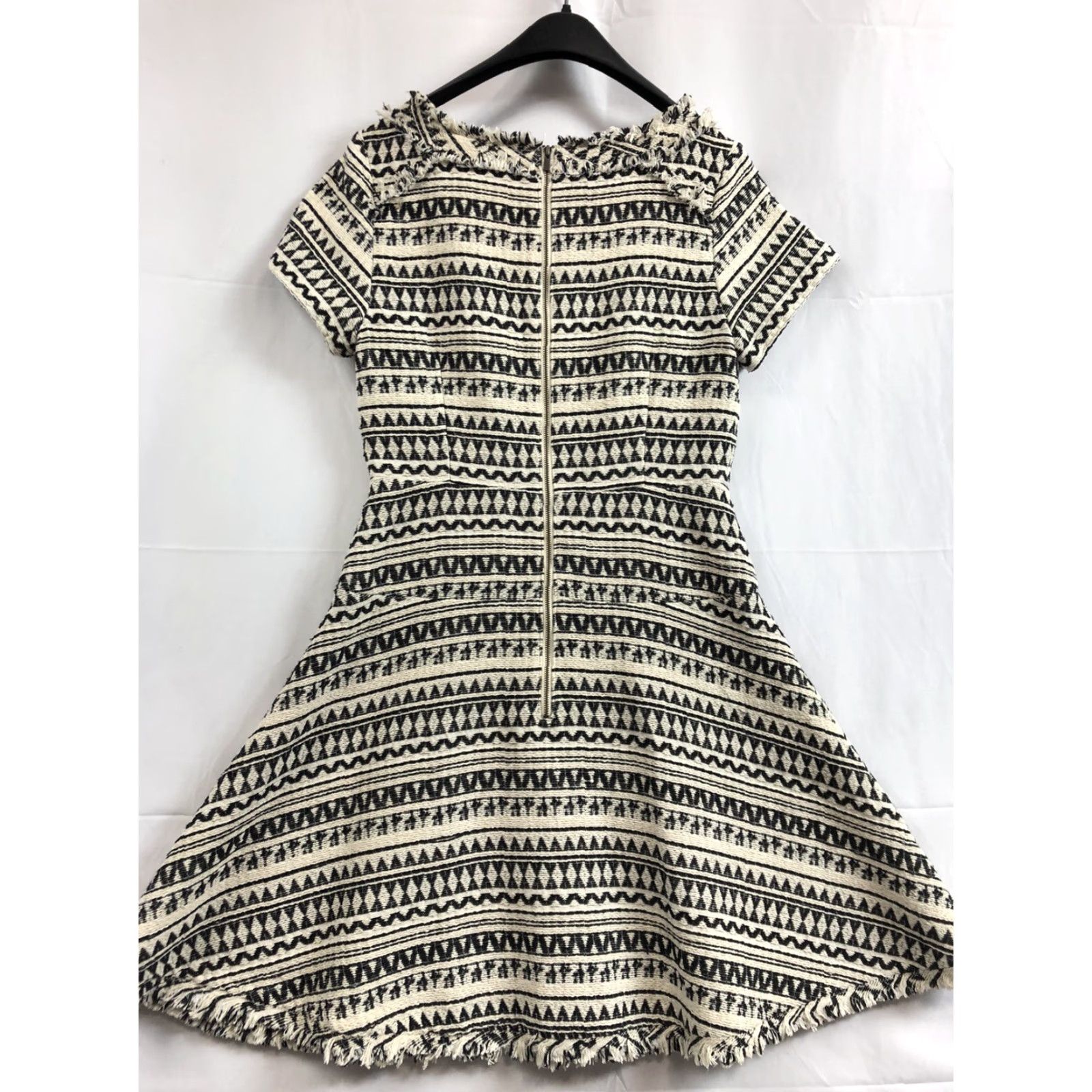 Banana Republic Banana Republic Dress Tan Black Women Size 4 Lined Midi Slip Dress Polyester 32% Polyester 58% Cotton Women’s Regular Size S / US 4 / IT 40 - 2 Thumbnail