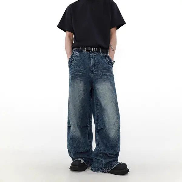 Japanese Brand VIBE High Street Wide Leg Straight Jeans Size US 34 / EU 50 - 8 Thumbnail