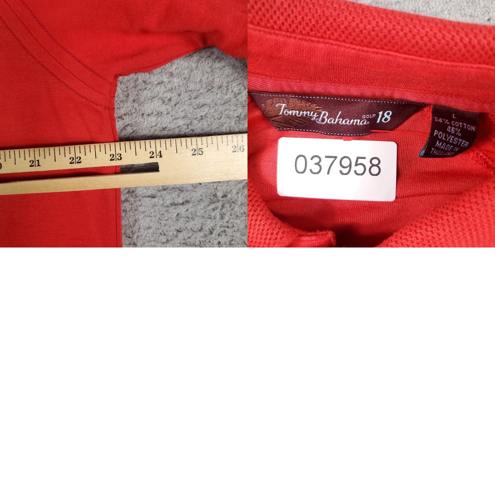 Tommy Bahama Tommy Bahama Polo Shirt Red Mens Large Short Sleeve Casual Golf Size US L / EU 52-54 / 3 - 8 Thumbnail