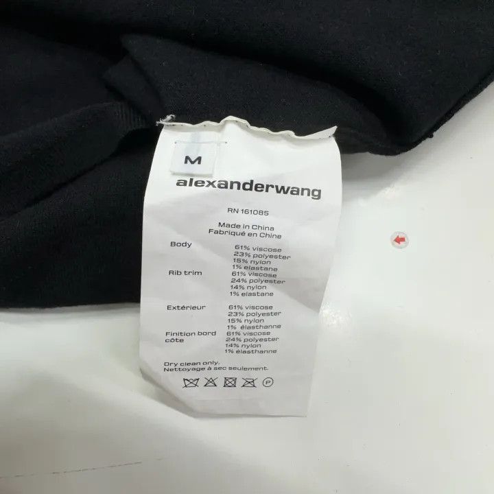 Alexander Wang Alexander Wang Black Short Sleeve Logo Bodycon Dress - Size M / US 6-8 / IT 42-44 - 5 Thumbnail