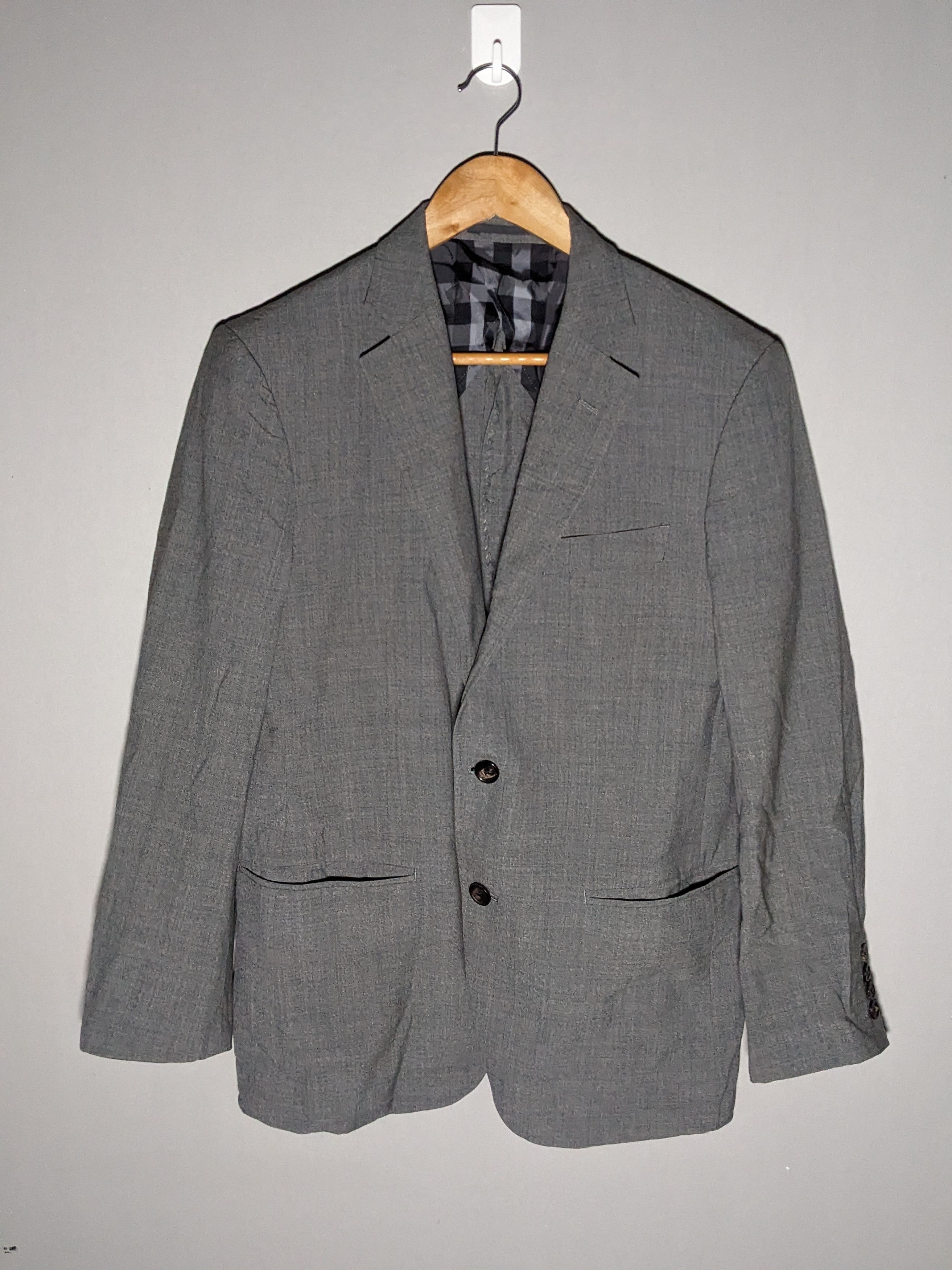 Burberry London Gray Mens Wool Blazer