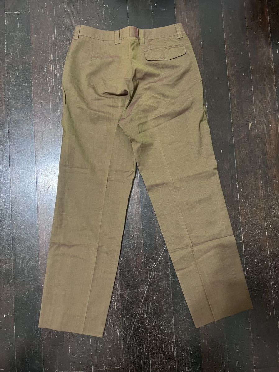 Dries Van Noten Dries Van Noten Olive Wool Trousers Size 48 Size US 30 / EU 46 - 4 Thumbnail