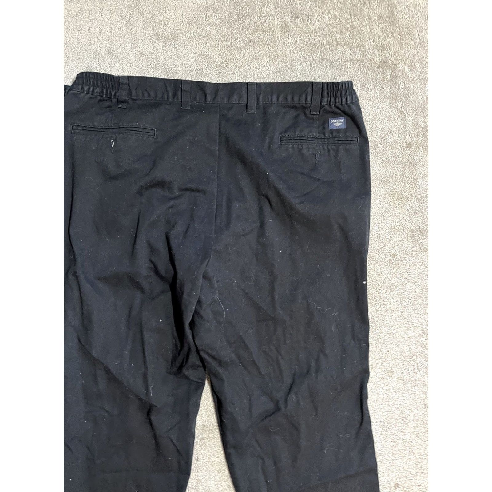 Dockers DOCKERS Classic Fit Chinos Pants 46x30 Black 100% Cotton Vintage Distressed Men Regular Inseam 30 Classic Style D3 Size US 30 / EU 46 - 2 Thumbnail