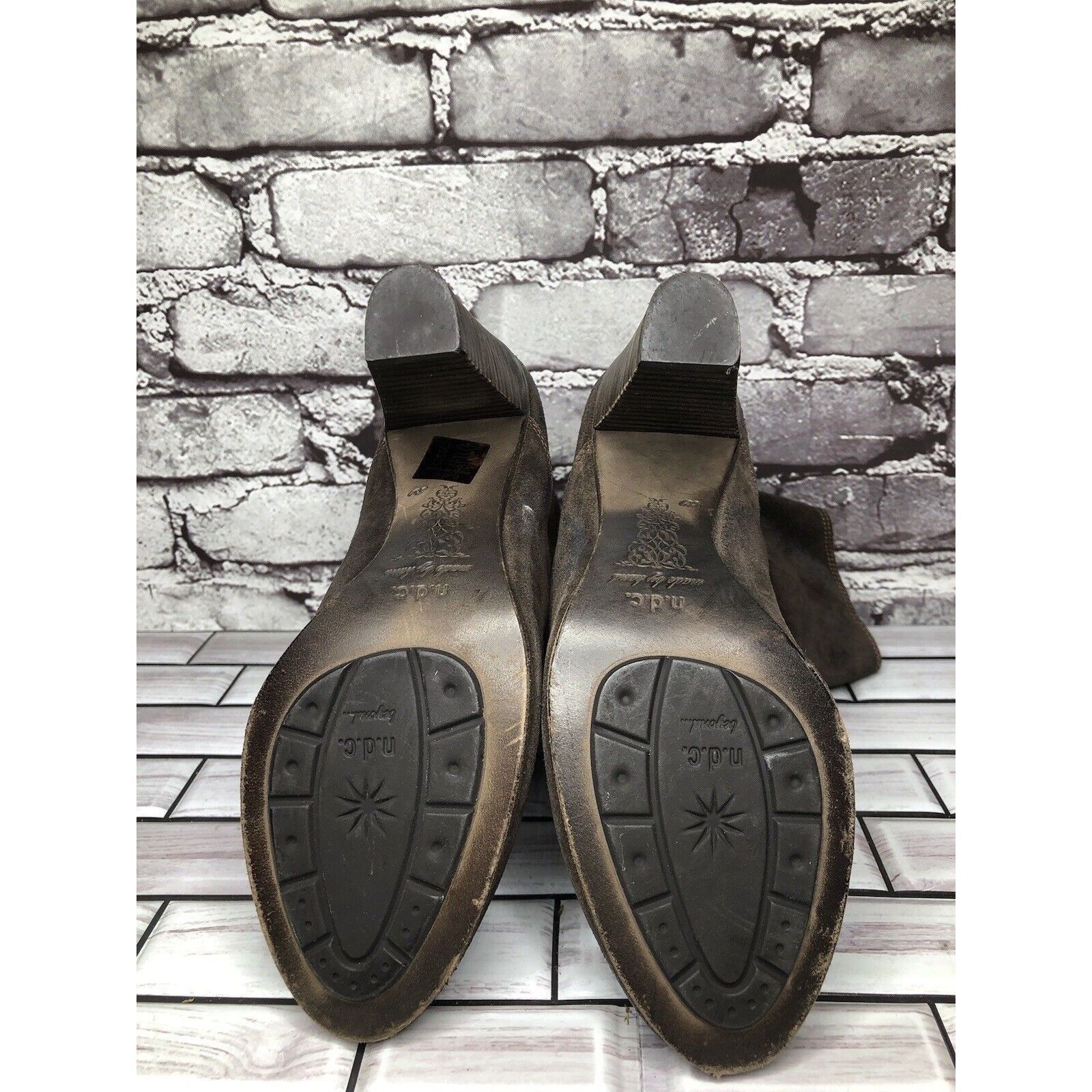 n.d.c. made by hand N.D.C. Made by Hand Brown Suede Leather Calf Heel Boots Shoe Size US 8.5 / IT 38.5 - 5 Thumbnail