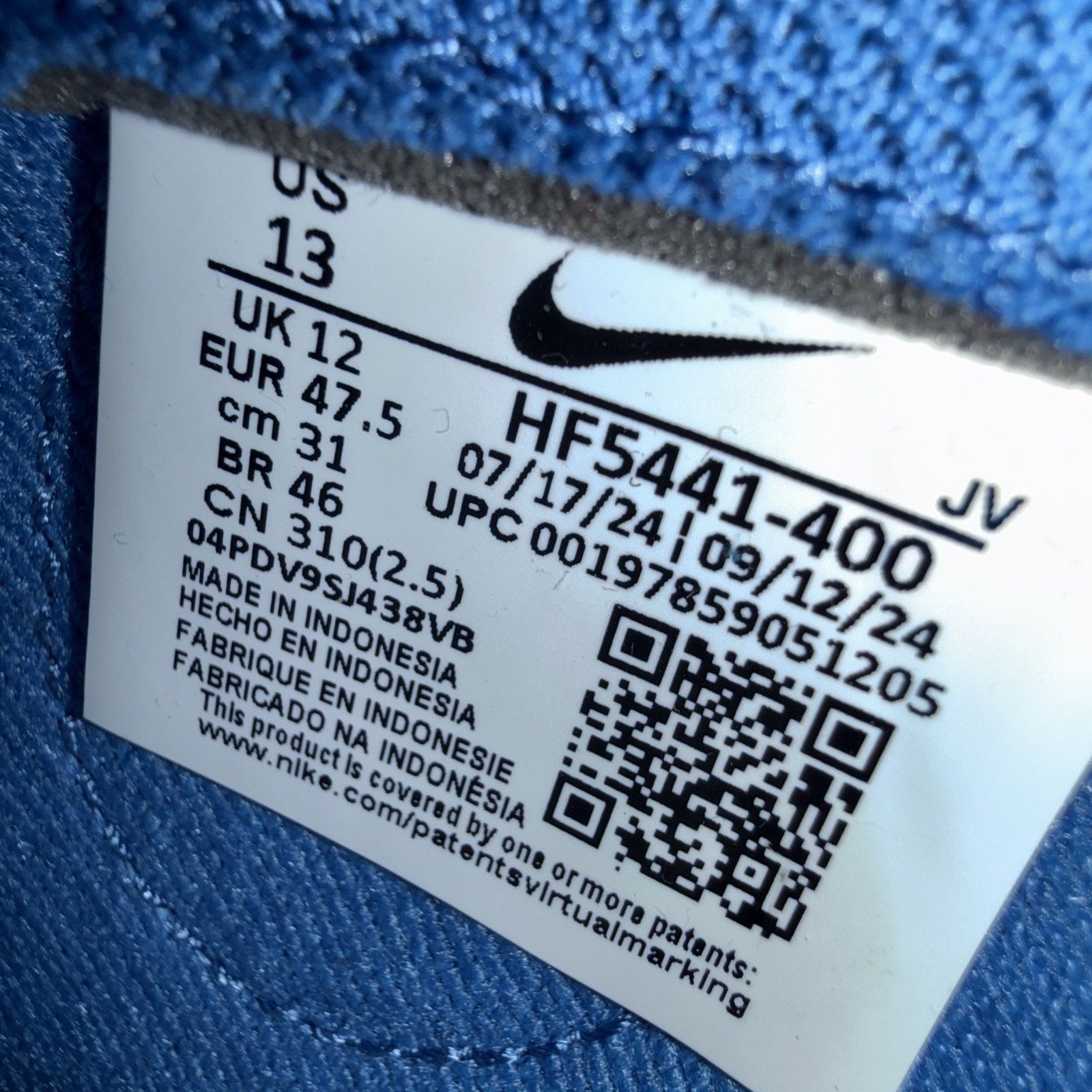 Nike Size 13 Nike Dunk Low Psychic Blue Men's HF5441-400 OG DS Size US 13 / EU 46 - 8 Thumbnail