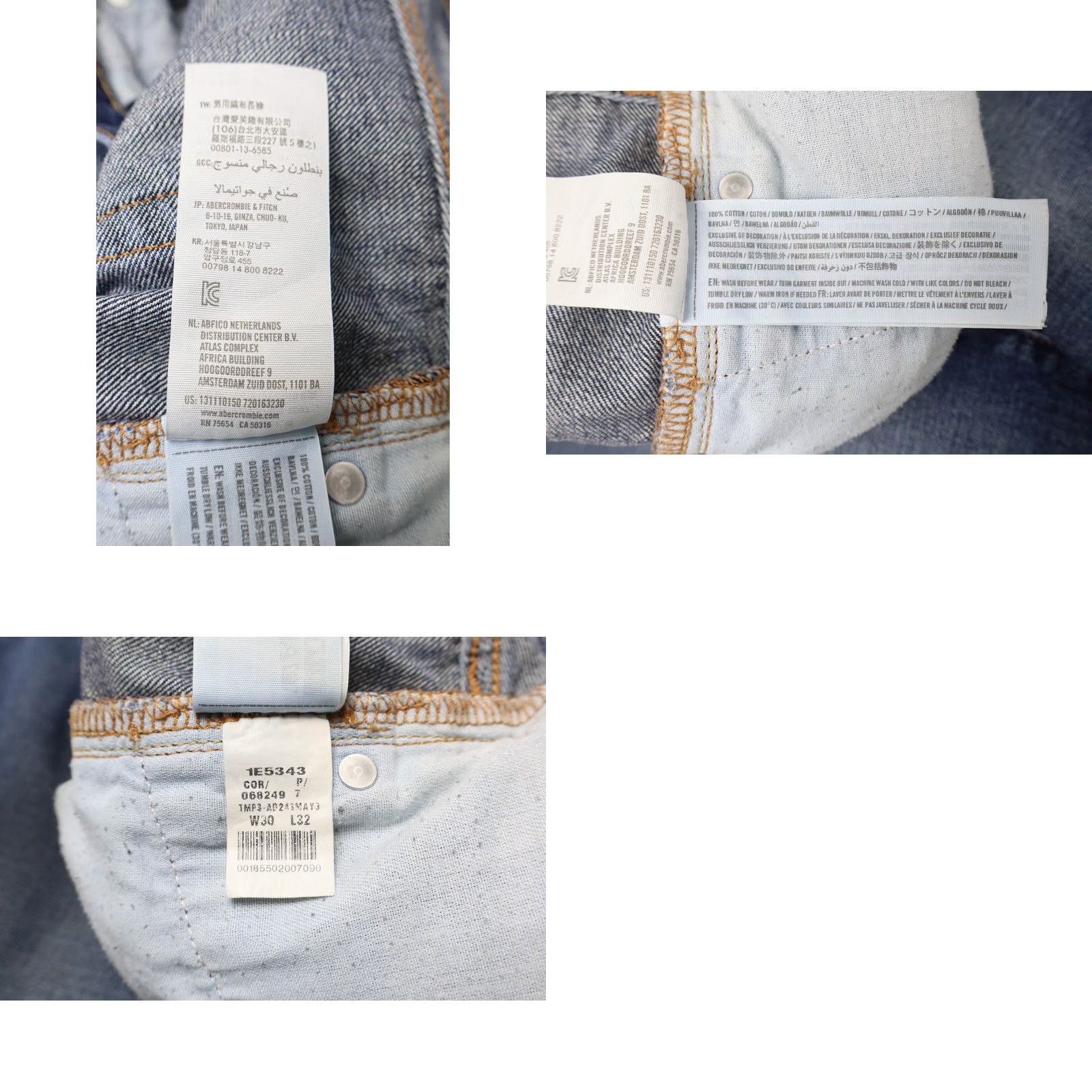 Abercrombie & Fitch Abercrombie & Fitch Jeans Men W30/L32 Faded Whiskers Button Fly Straight Size US 30 / EU 46 - 8 Thumbnail