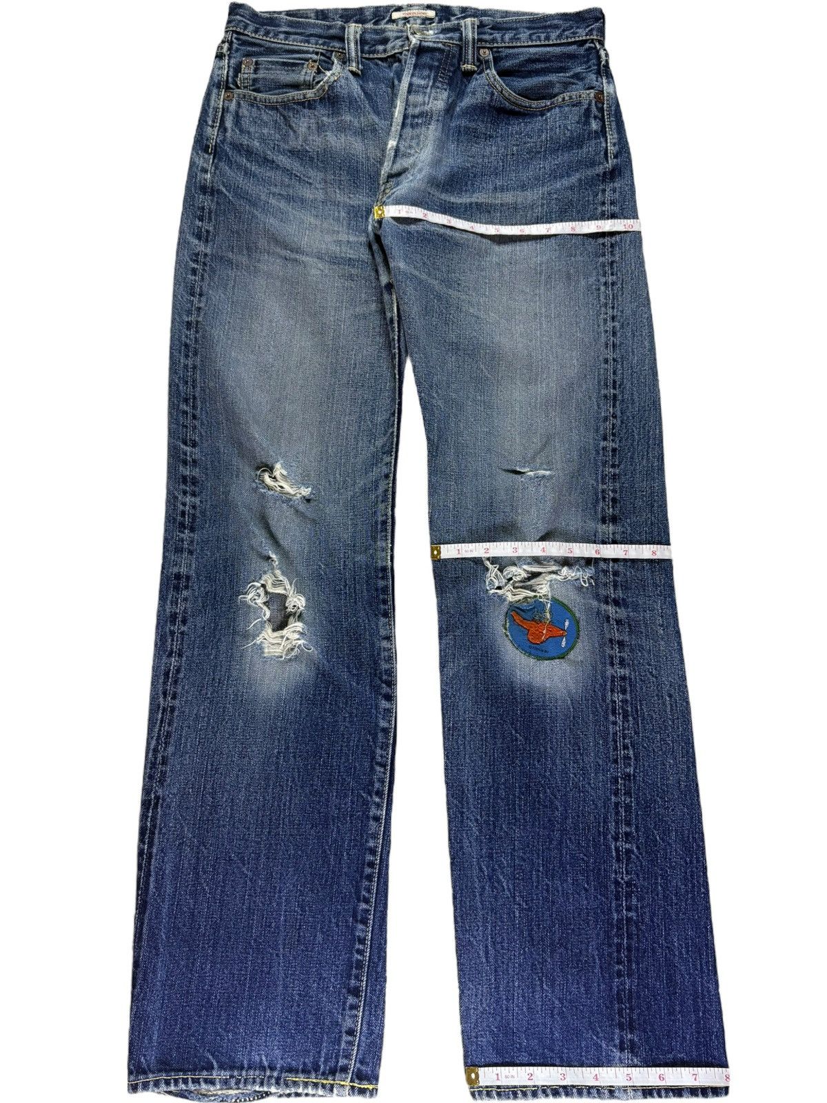 Eternal Vintage Eternal Japanese Selvedge Bartacks Loose Jeans Size US 31 - 14 Thumbnail