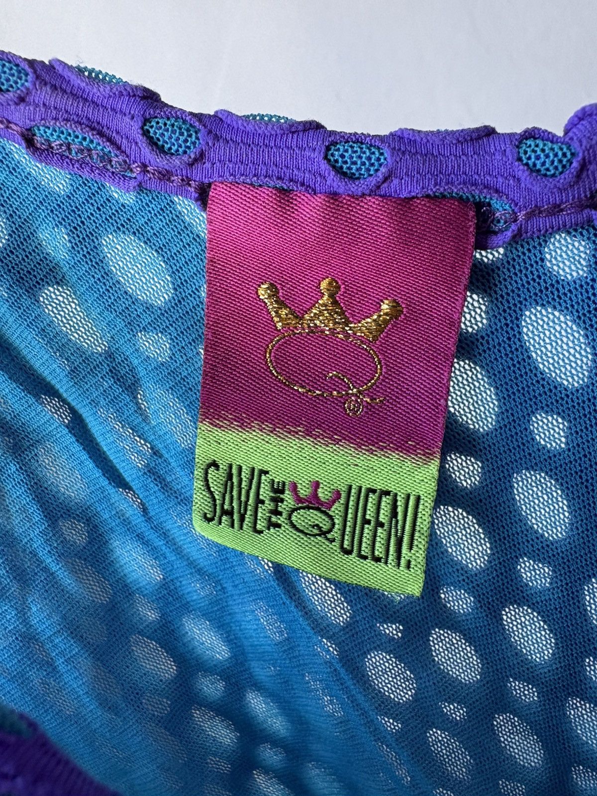 Japanese Brand SAVE THE QUEEN Vintage Silk Mini Dress Purple Size S Size S / US 4 / IT 40 - 4 Thumbnail