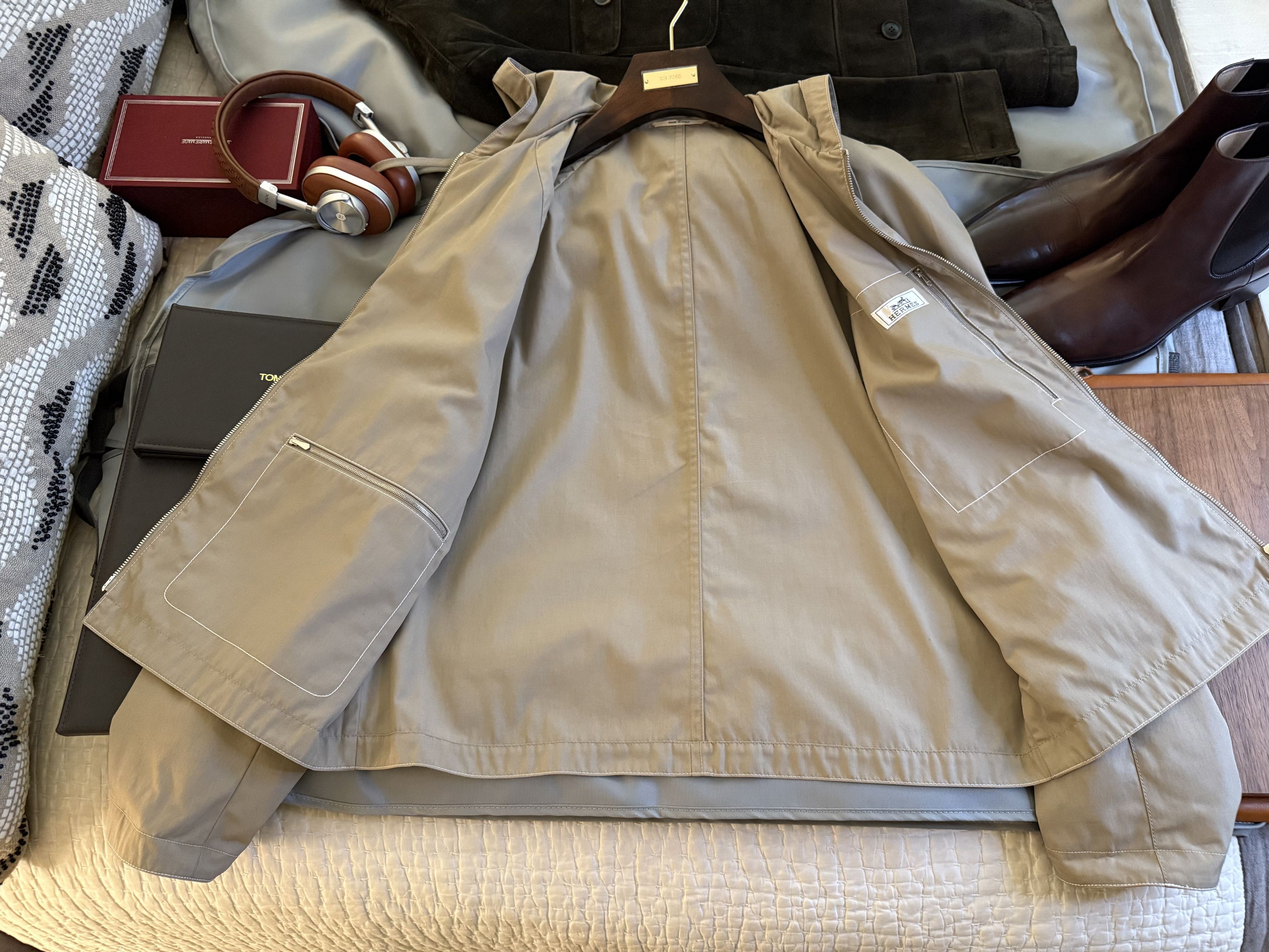 Hermes Best Dressed Rare $5,500 w/tax Hooded Tech Twill Jacket Size US M / EU 48-50 / 2 - 20 Thumbnail